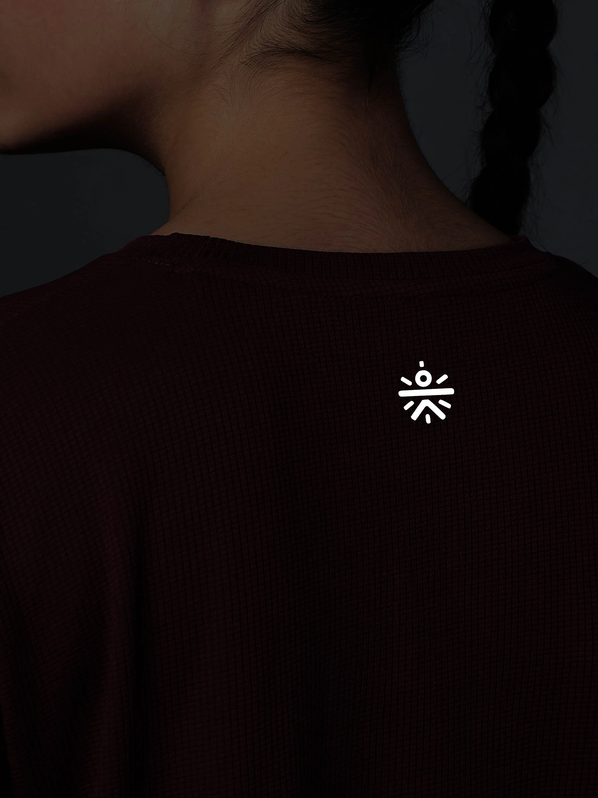 Women's Maroon Cropped T-shirt - Image 8