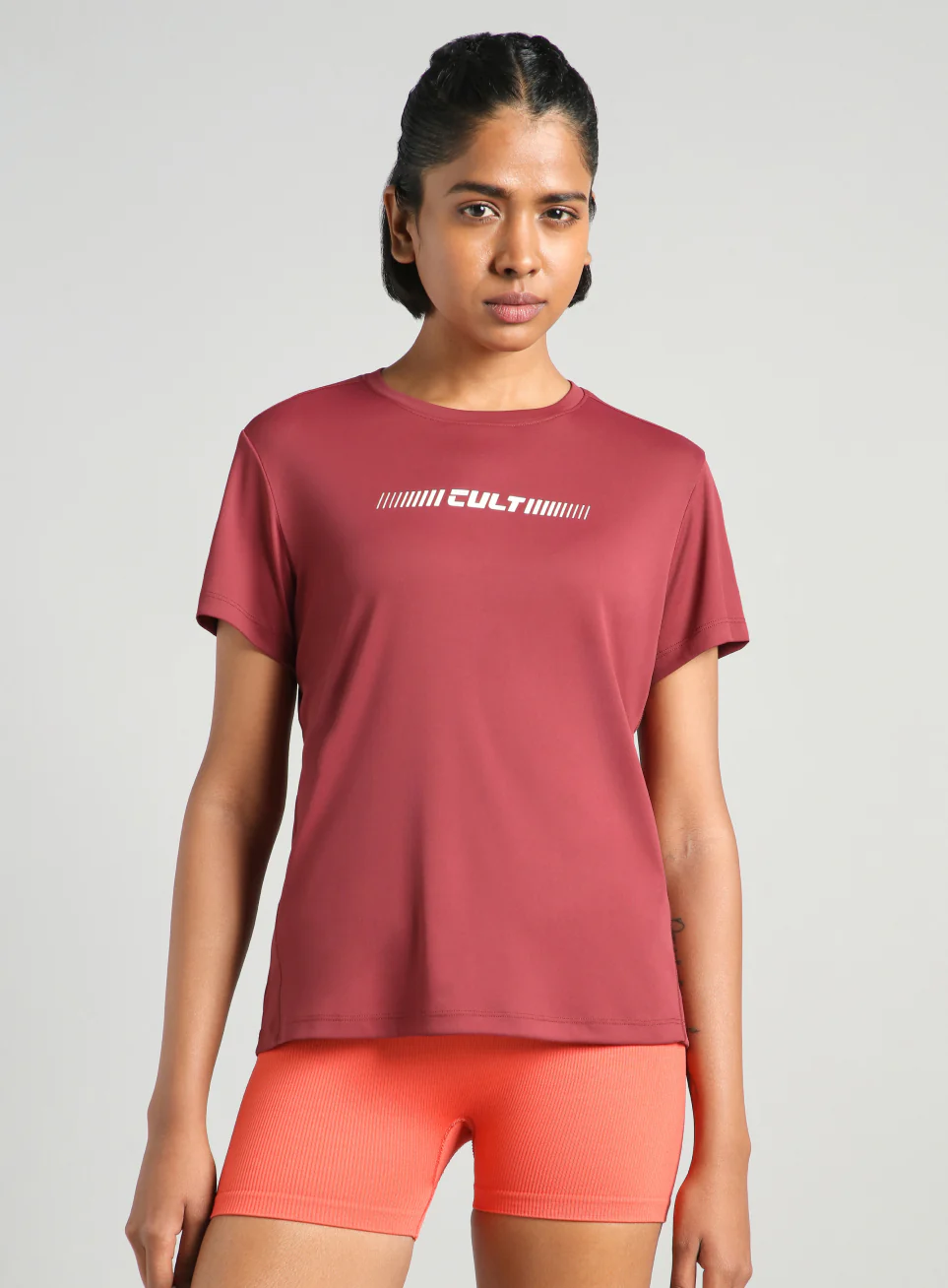 Women's Maroon Everyday Performance T-shirt - Image 4