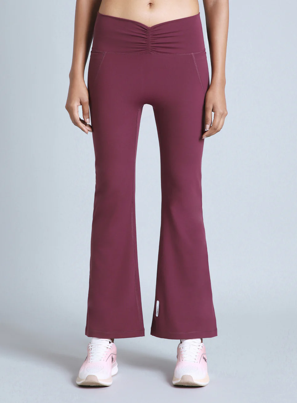 Women's Maroon Flow Training COMFlex Flare Pants - Image 4
