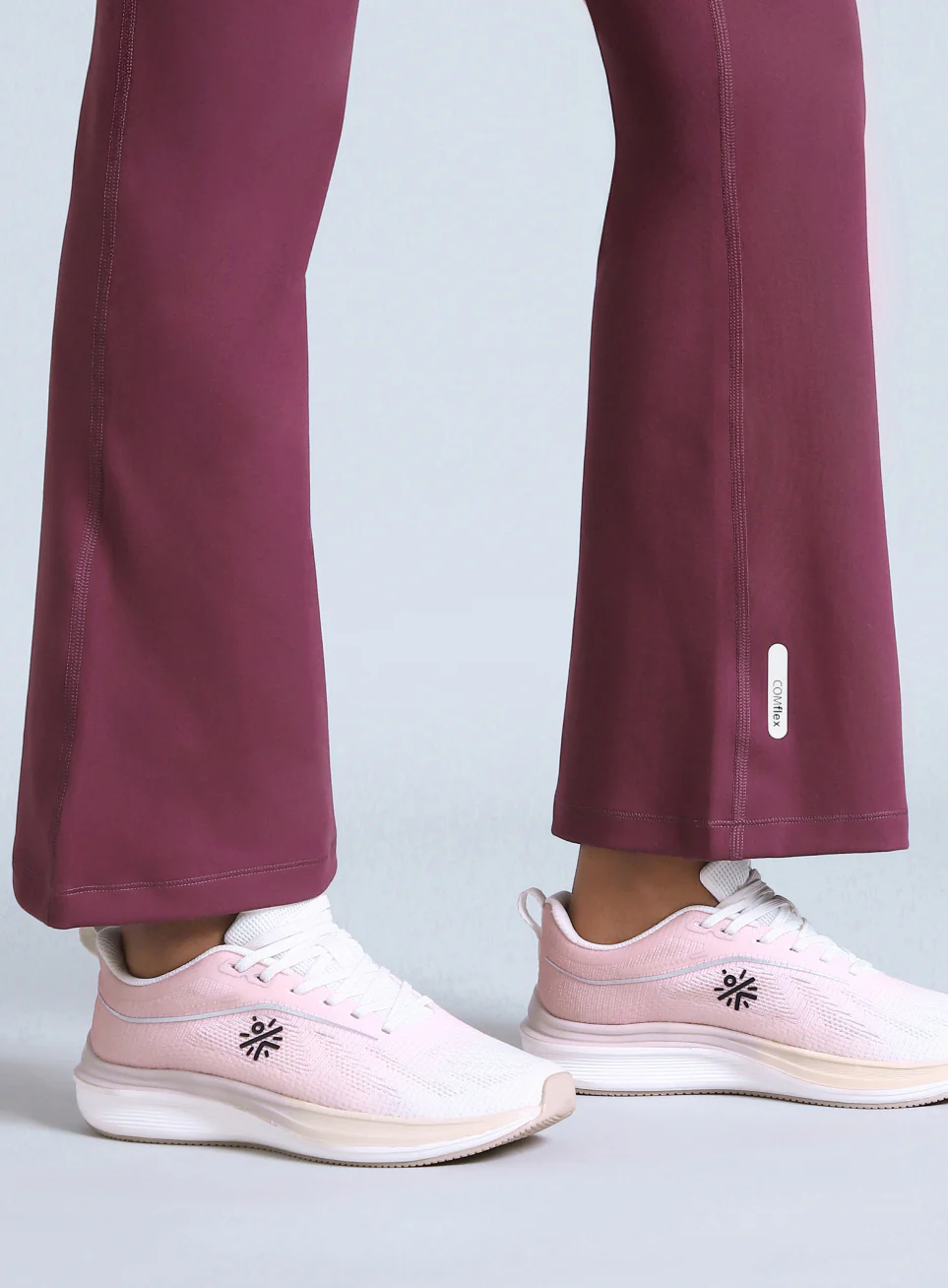 Women's Maroon Flow Training COMFlex Flare Pants - Image 7