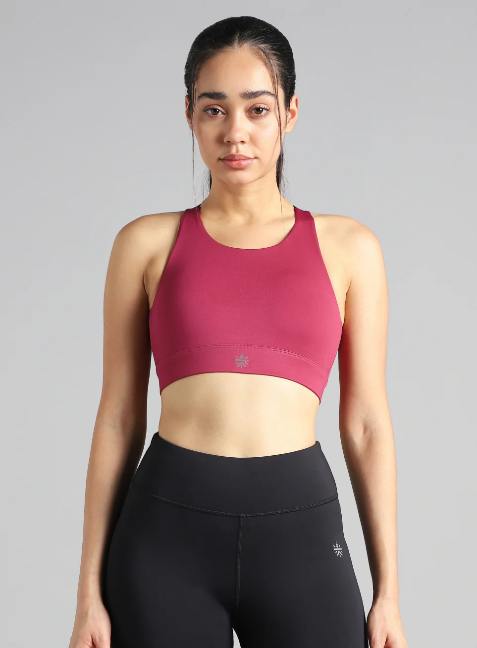Women's Maroon High Impact Running Bra - Image 4