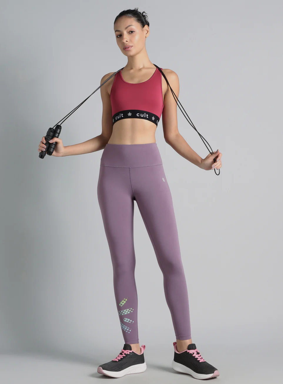 Women's Maroon Move Easy High Support Sports Bra - Image 2