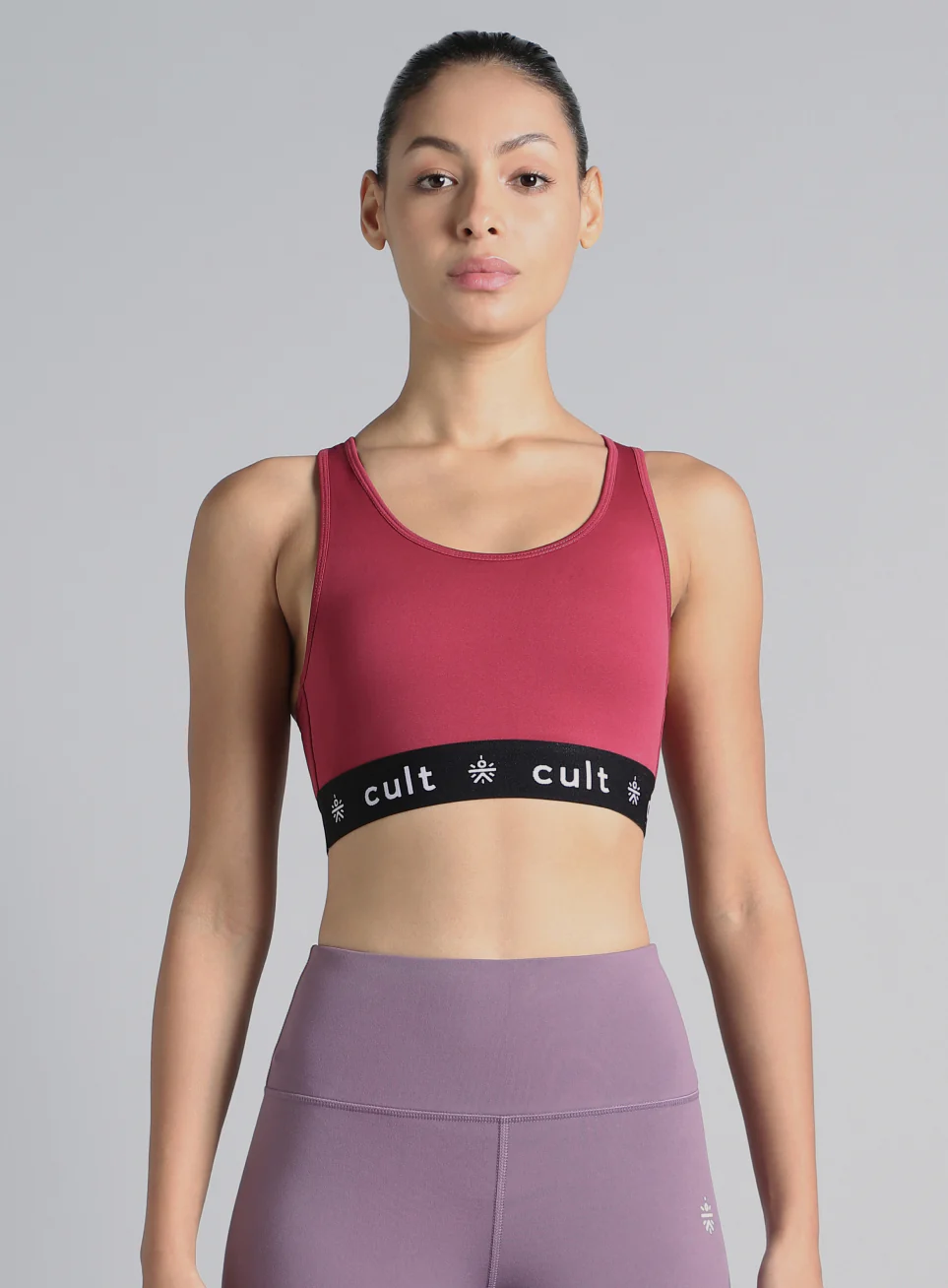Women's Maroon Move Easy High Support Sports Bra - Image 4