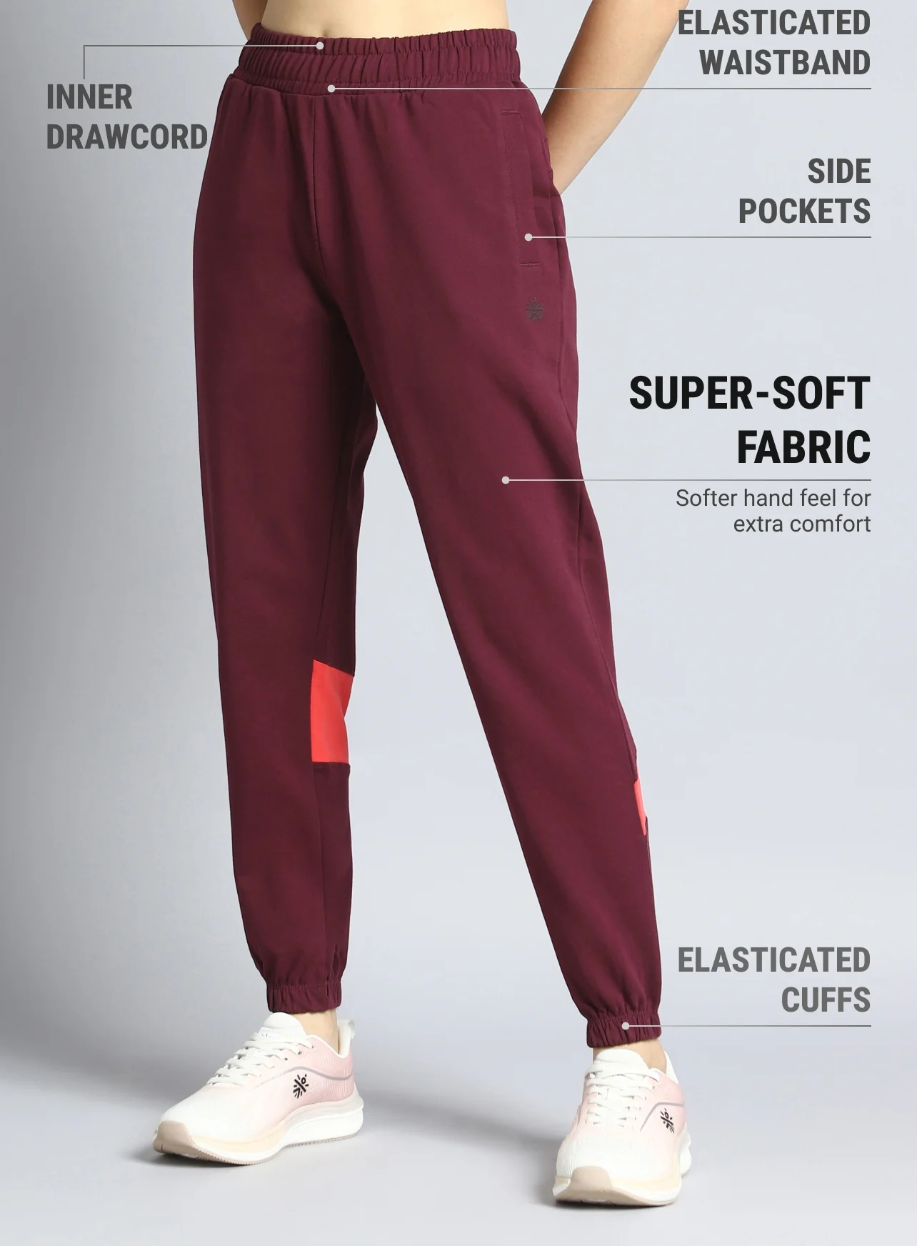 Women's Maroon Move it Joggers - Image 5