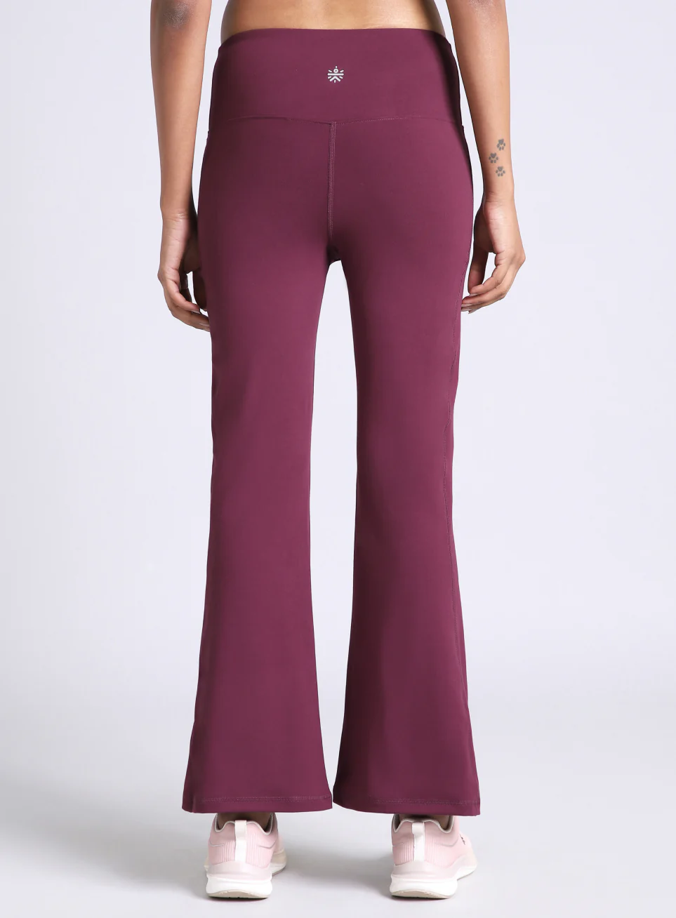 Women's Maroon Pilates COMFlex Flare Pants - Image 6