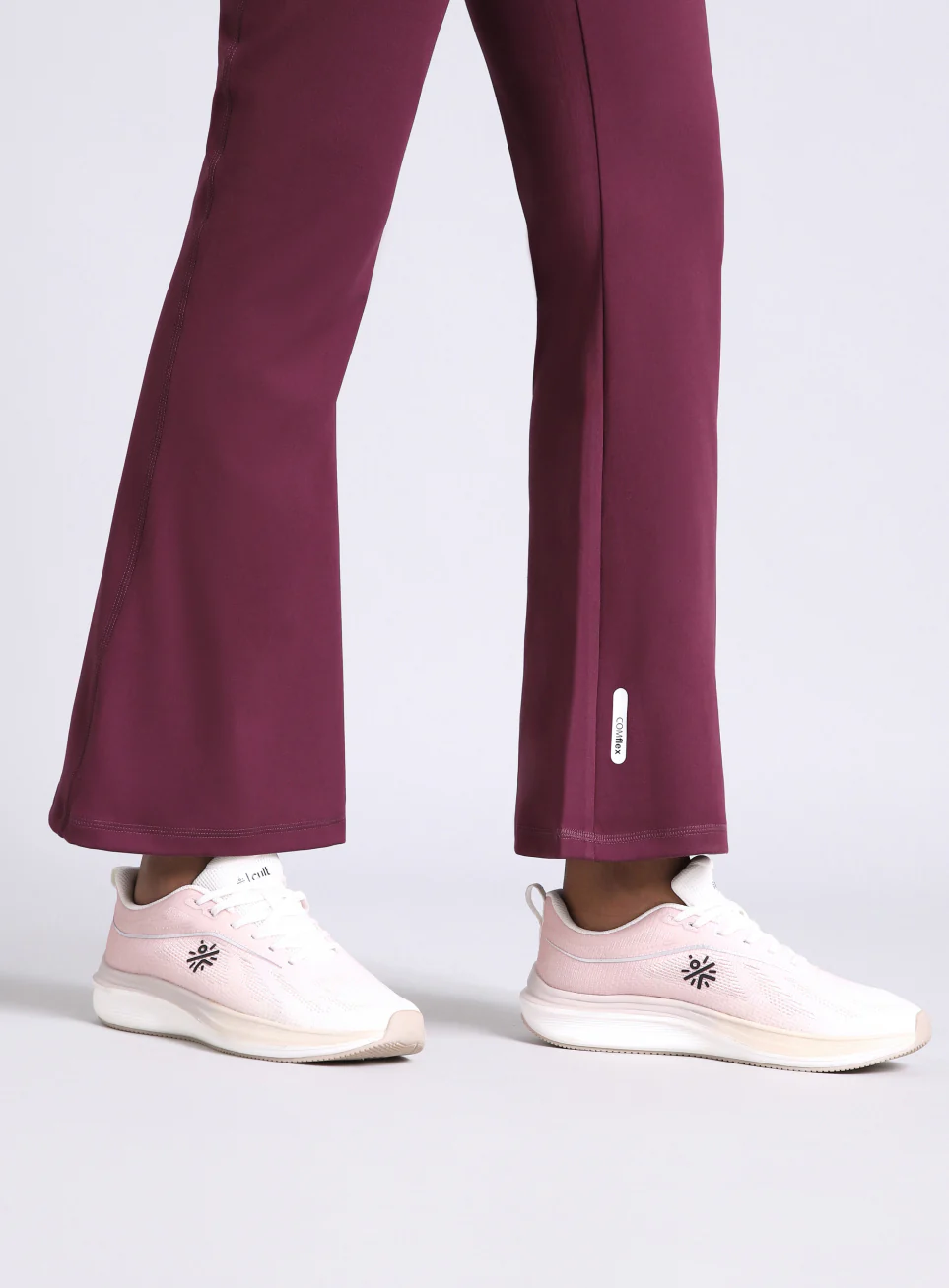 Women's Maroon Pilates COMFlex Flare Pants - Image 7