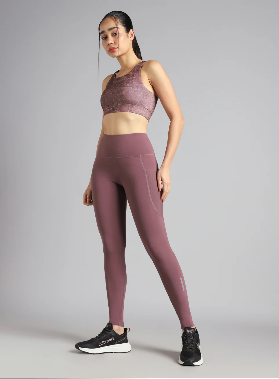 Women's Maroon Printed High Impact Training Bra - Image 2