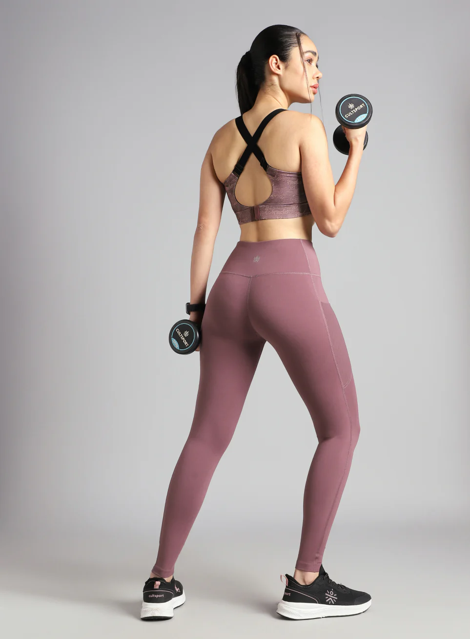 Women's Maroon Printed High Impact Training Bra - Image 3