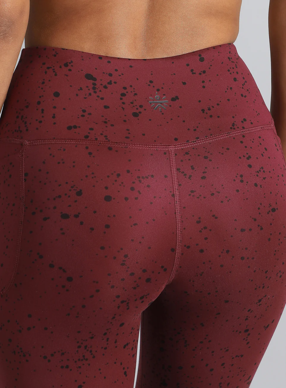 Women's Maroon Printed Train All Day COMFlex Tights - Image 10