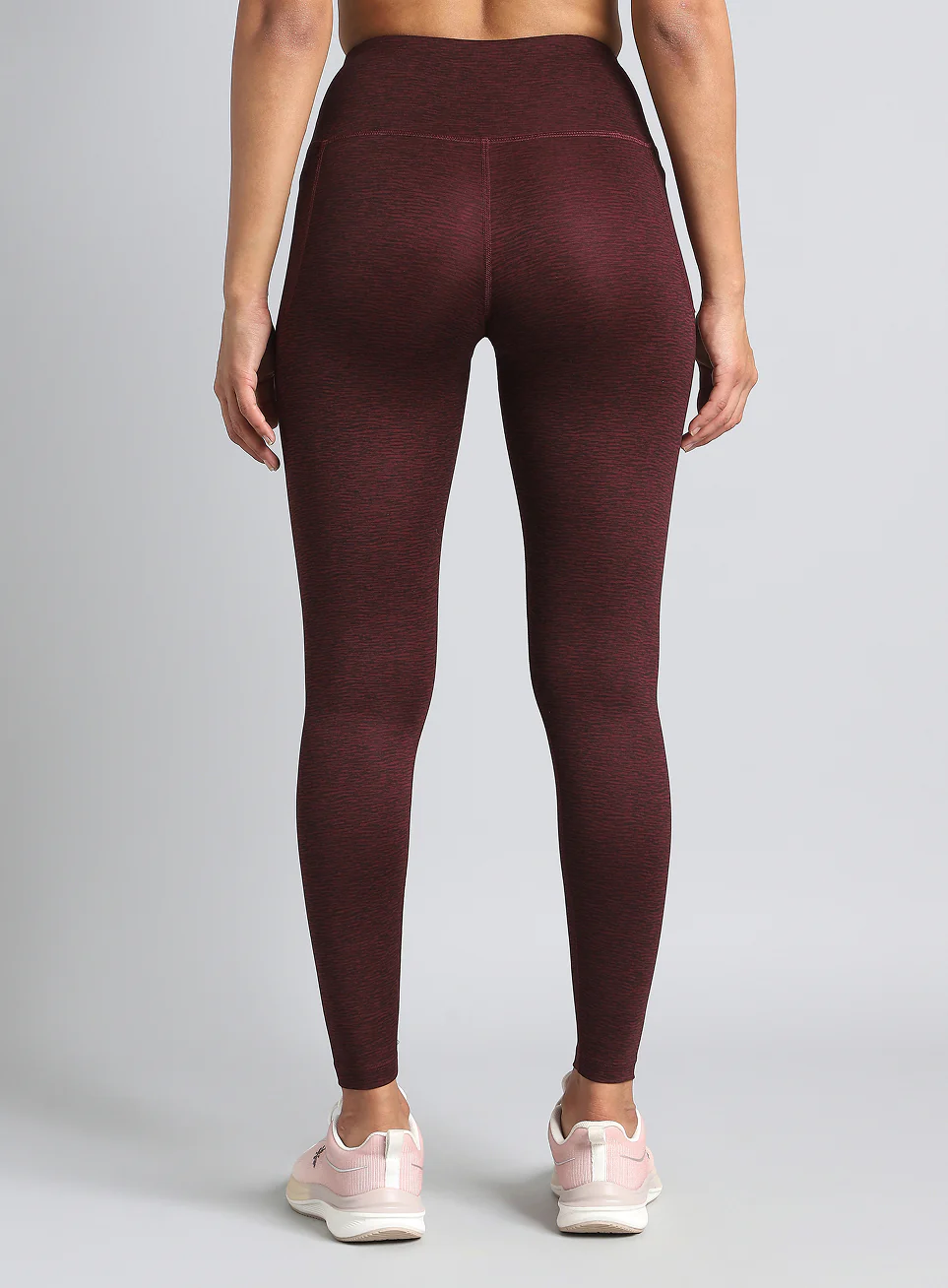 Women's Maroon Printed Train All Day COMFlex Tights - Image 6