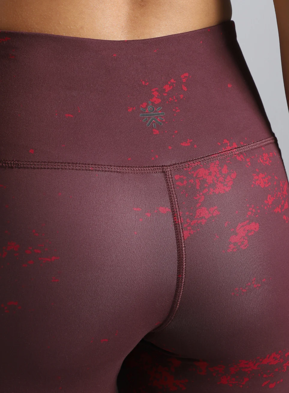Women's Maroon Printed Train All Day COMFlex Tights - Image 9