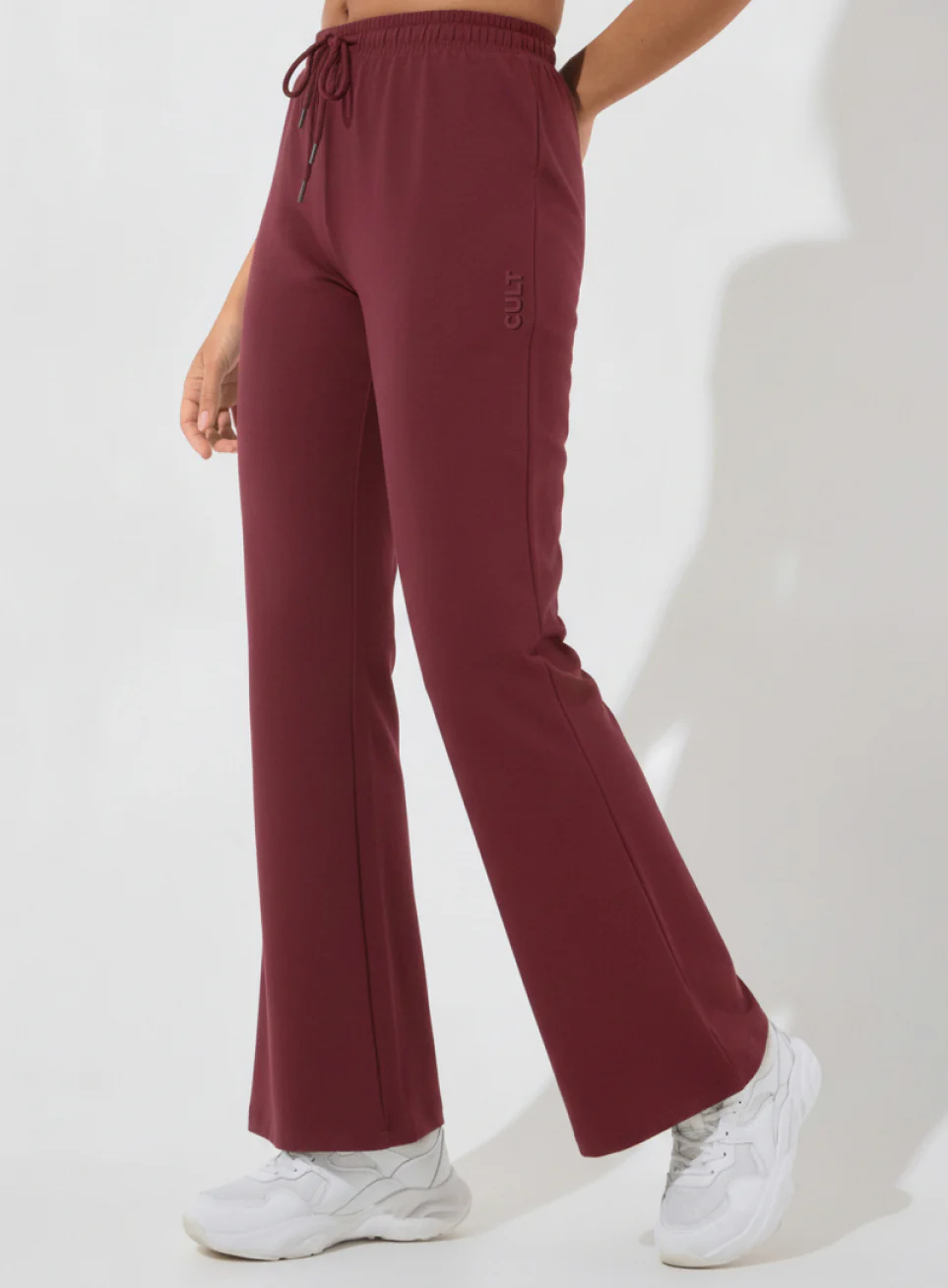 Women's Maroon Soft Form Flow Flared Pants - Image 5