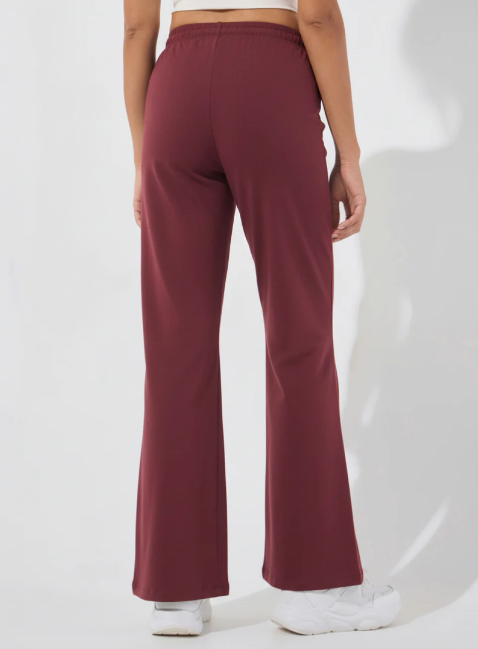 Women's Maroon Soft Form Flow Flared Pants - Image 6