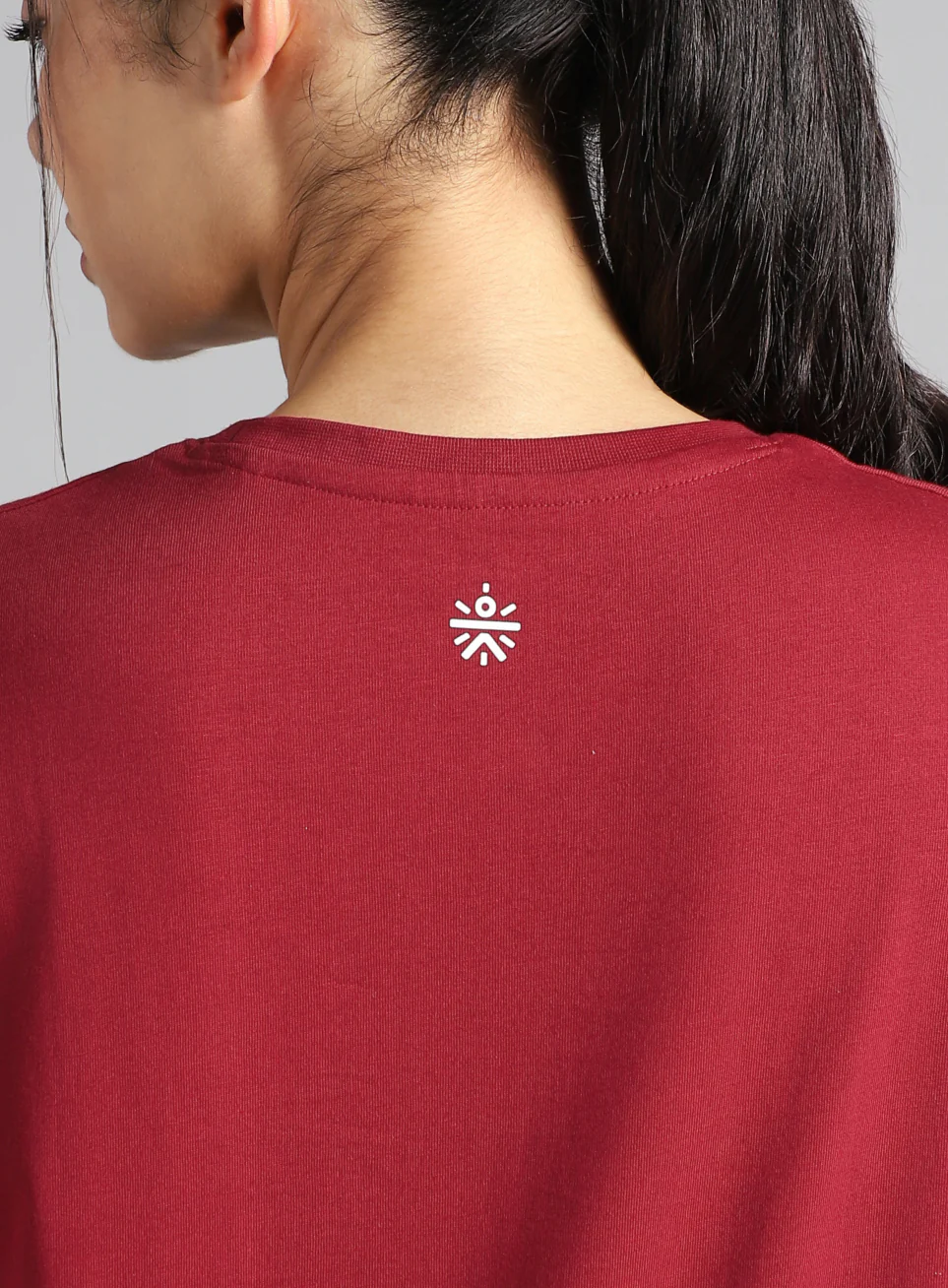 Women's Maroon Sporty Graphic T-shirt - Image 8