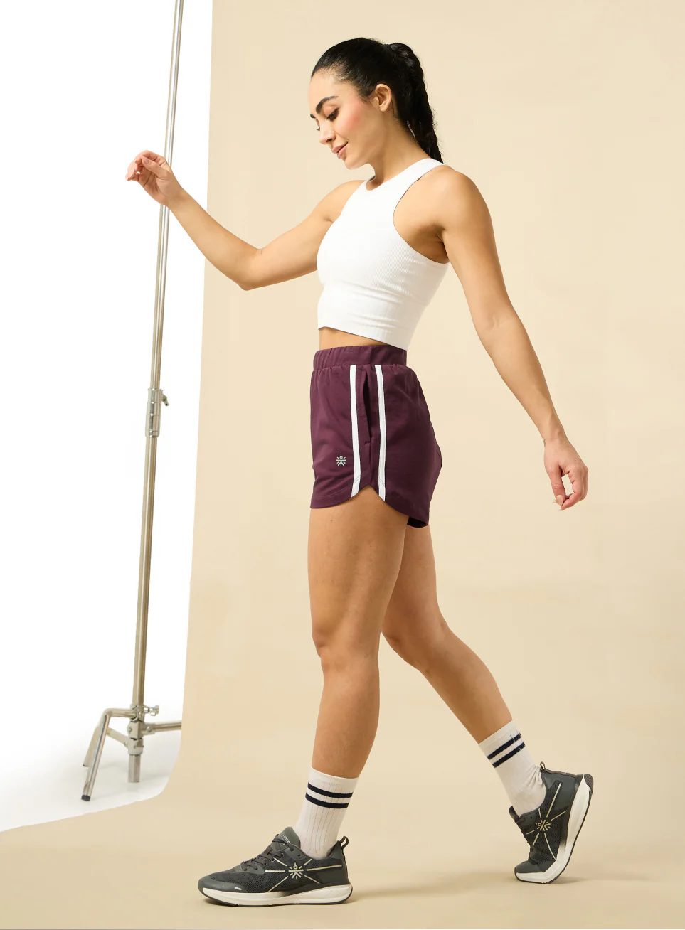 Women's Maroon Training Essentials Shorts - Image 3