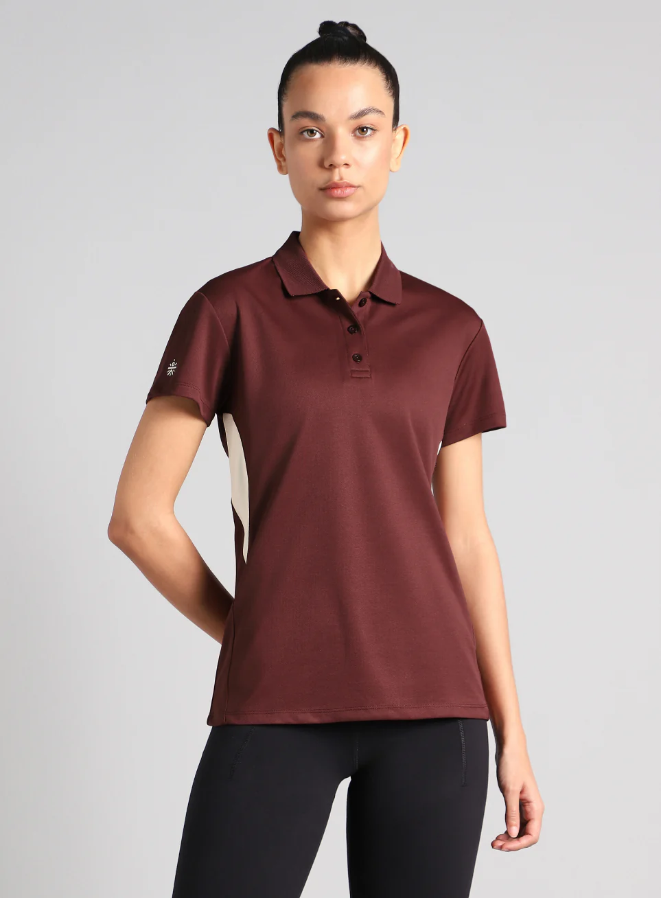 Women's Maroon True Performance Polo T-shirt - Image 4