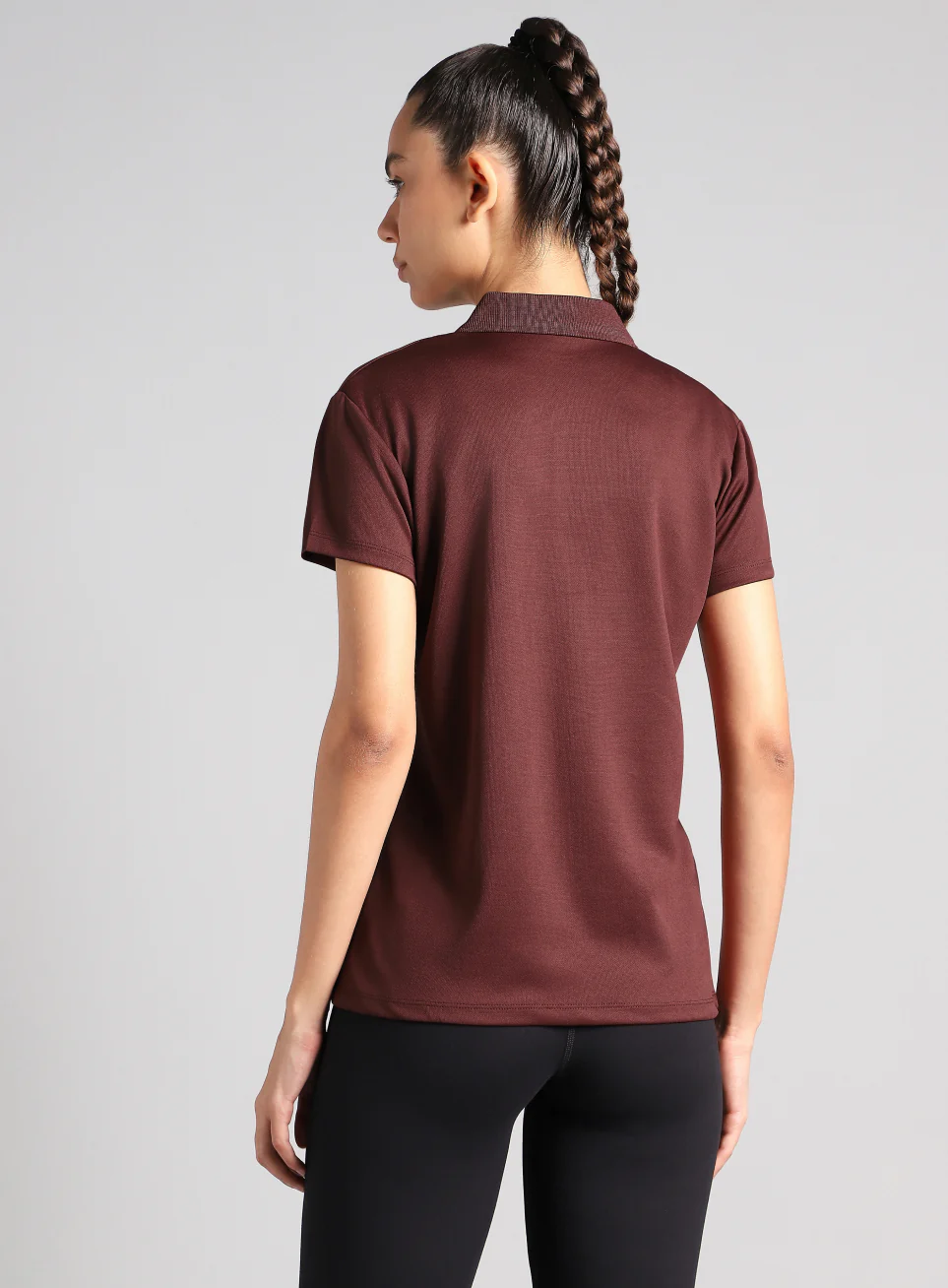 Women's Maroon True Performance Polo T-shirt - Image 6