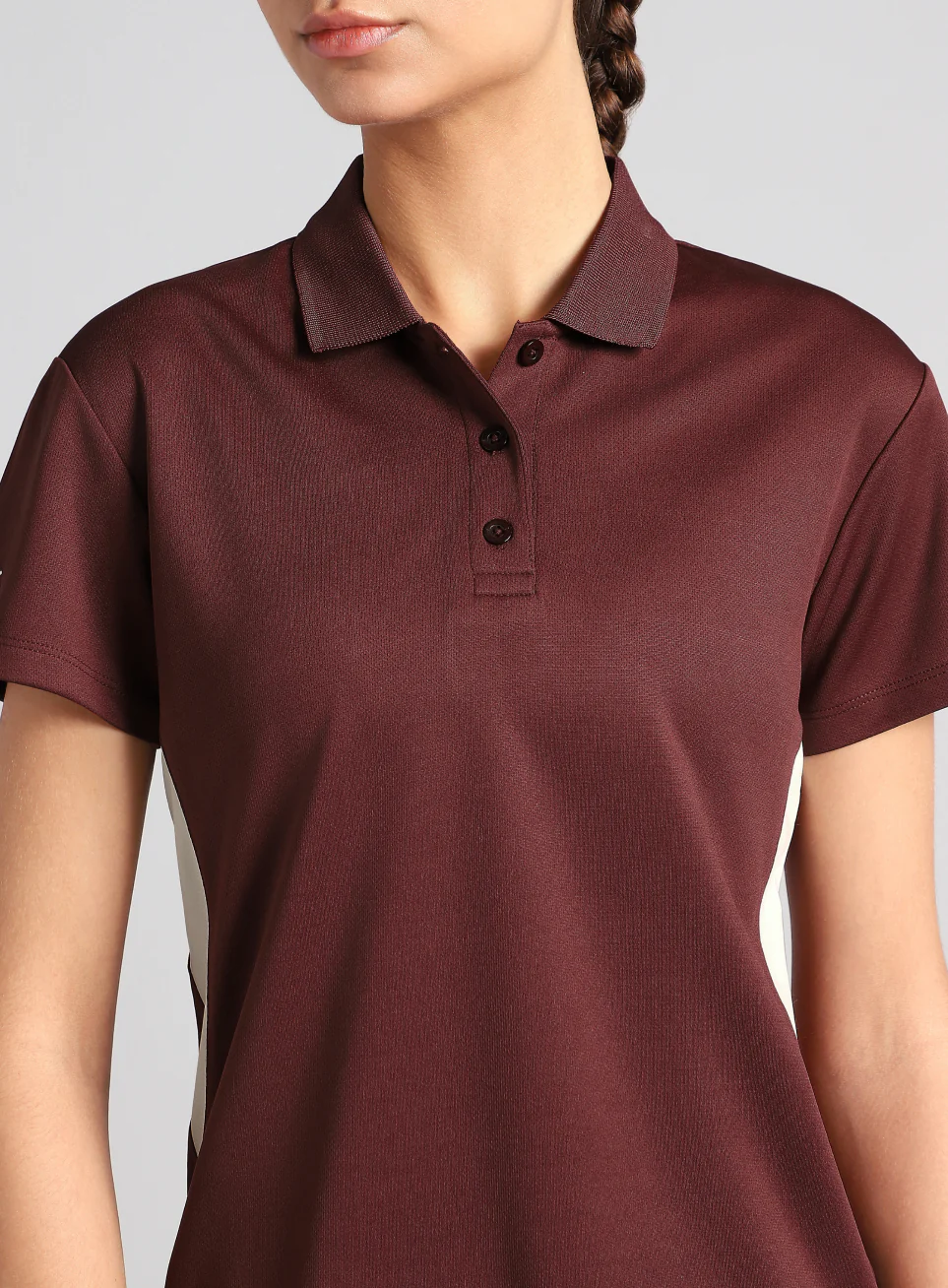 Women's Maroon True Performance Polo T-shirt - Image 7