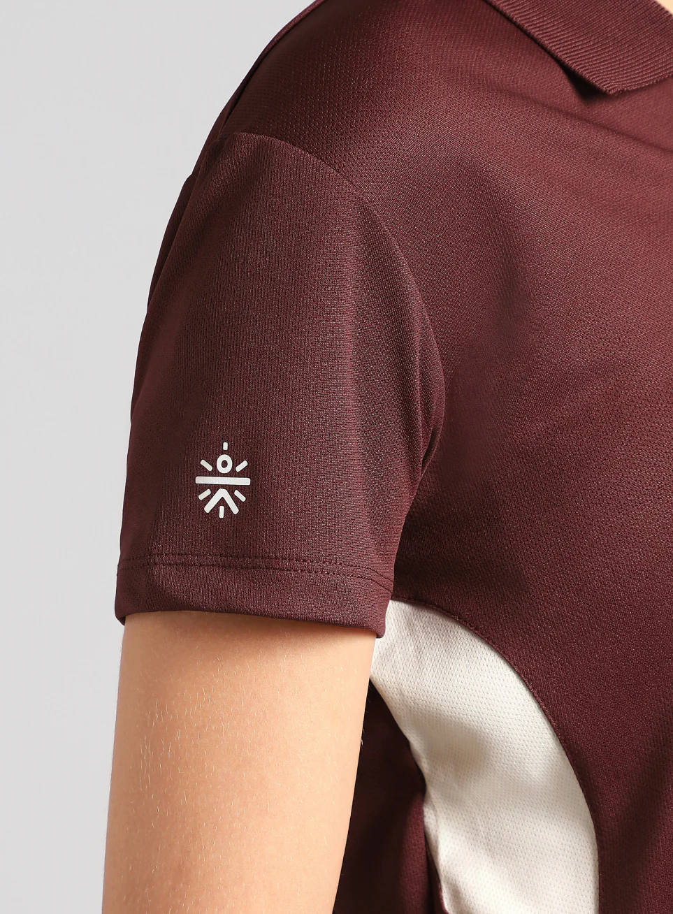 Women's Maroon True Performance Polo T-shirt - Image 9