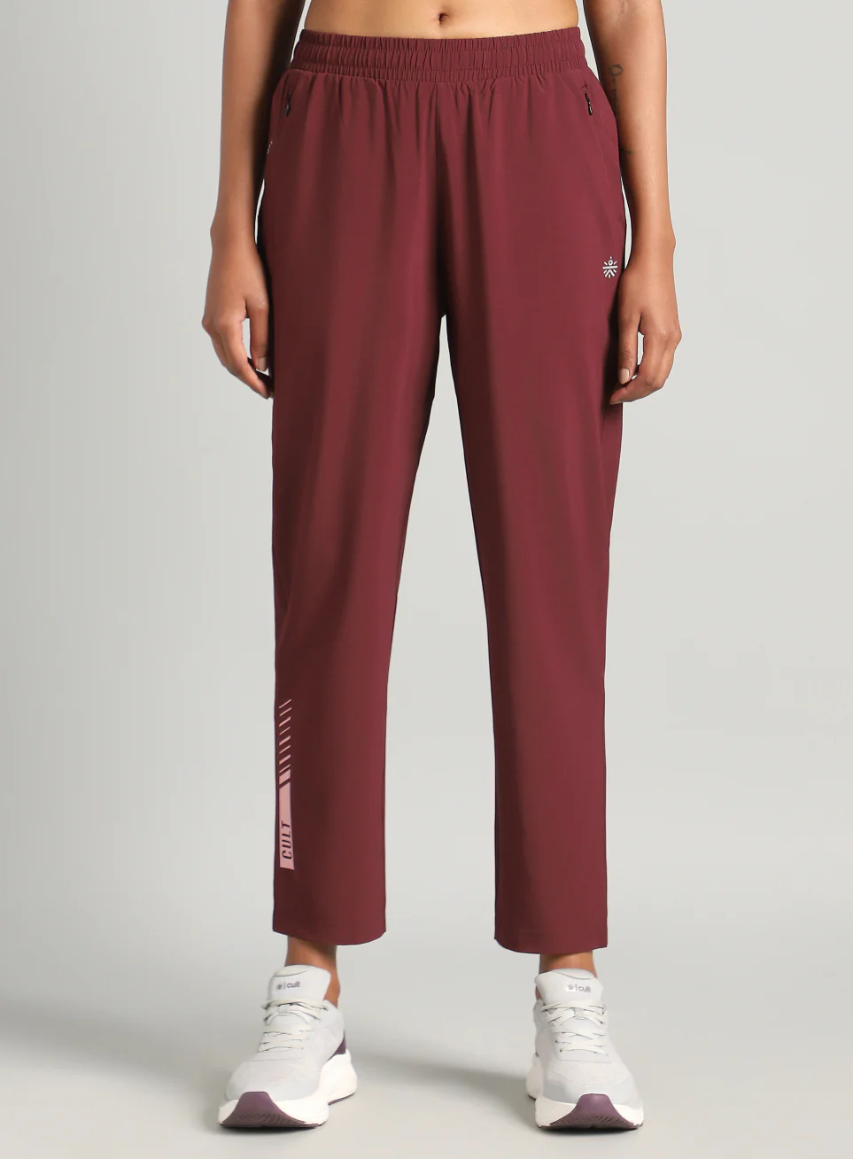 Women's Maroon True Strength Training Trackpants - Image 4