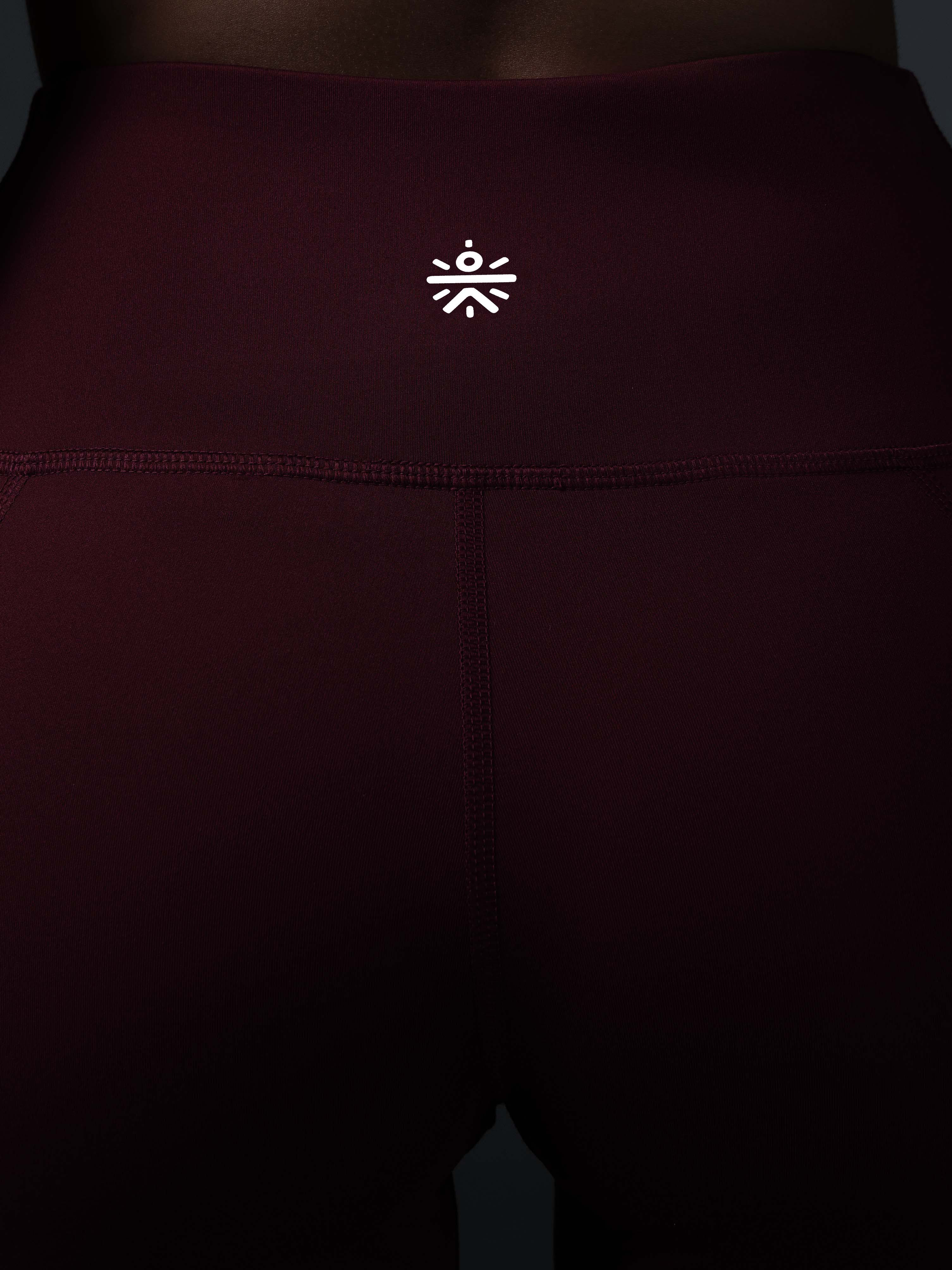 Women's Maroon Ultimate Running Tights - Image 10