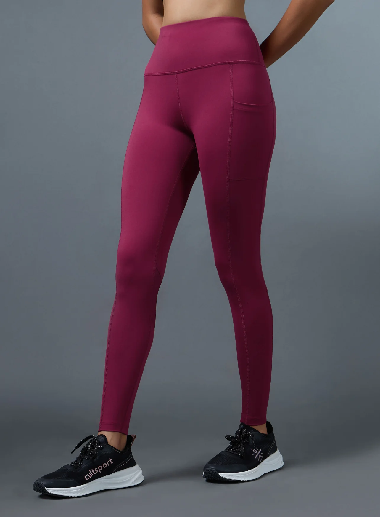 Women's Maroon Ultimate Running Tights - Image 5