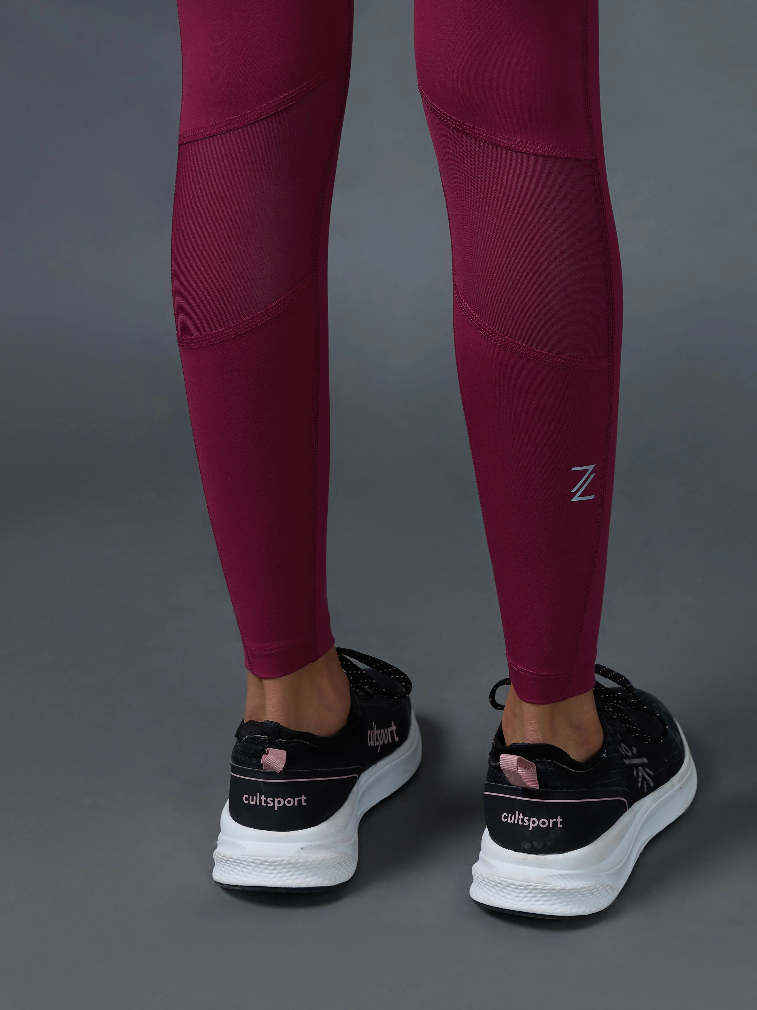 Women's Maroon Ultimate Running Tights - Image 8