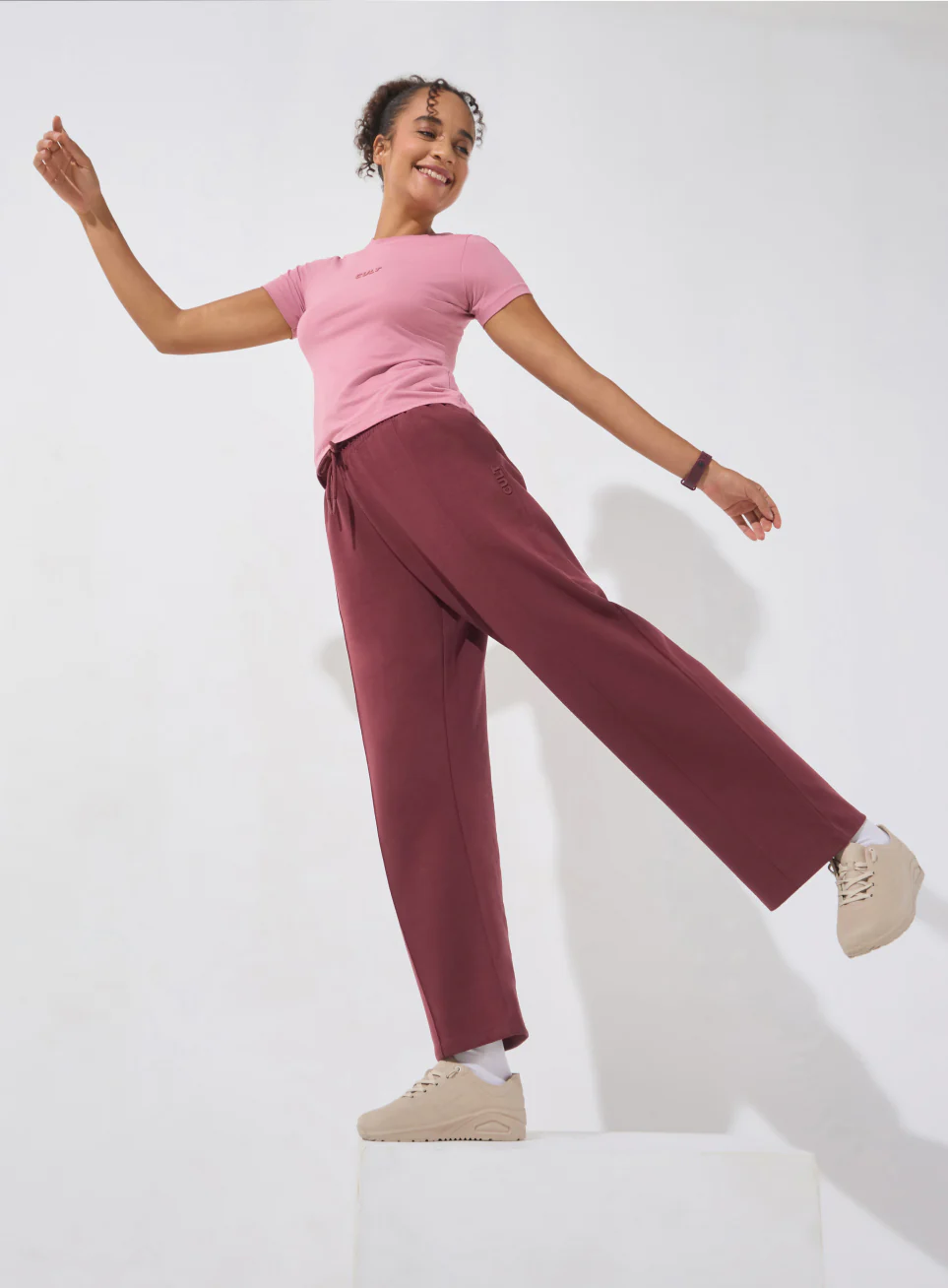 Women's Maroon Ultra Luxe Tailored Trackpants - Image 3