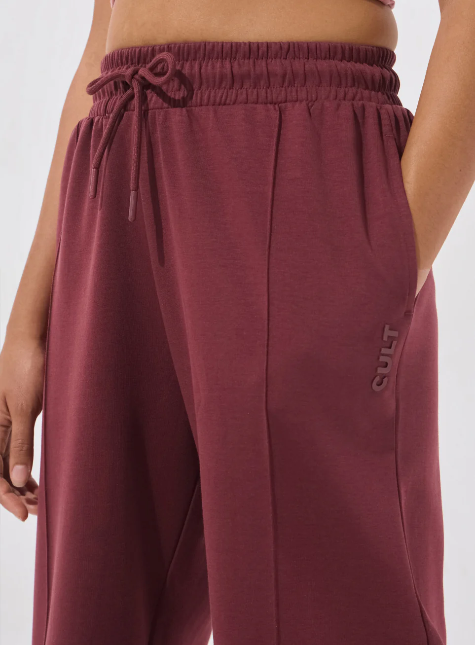 Women's Maroon Ultra Luxe Tailored Trackpants - Image 7