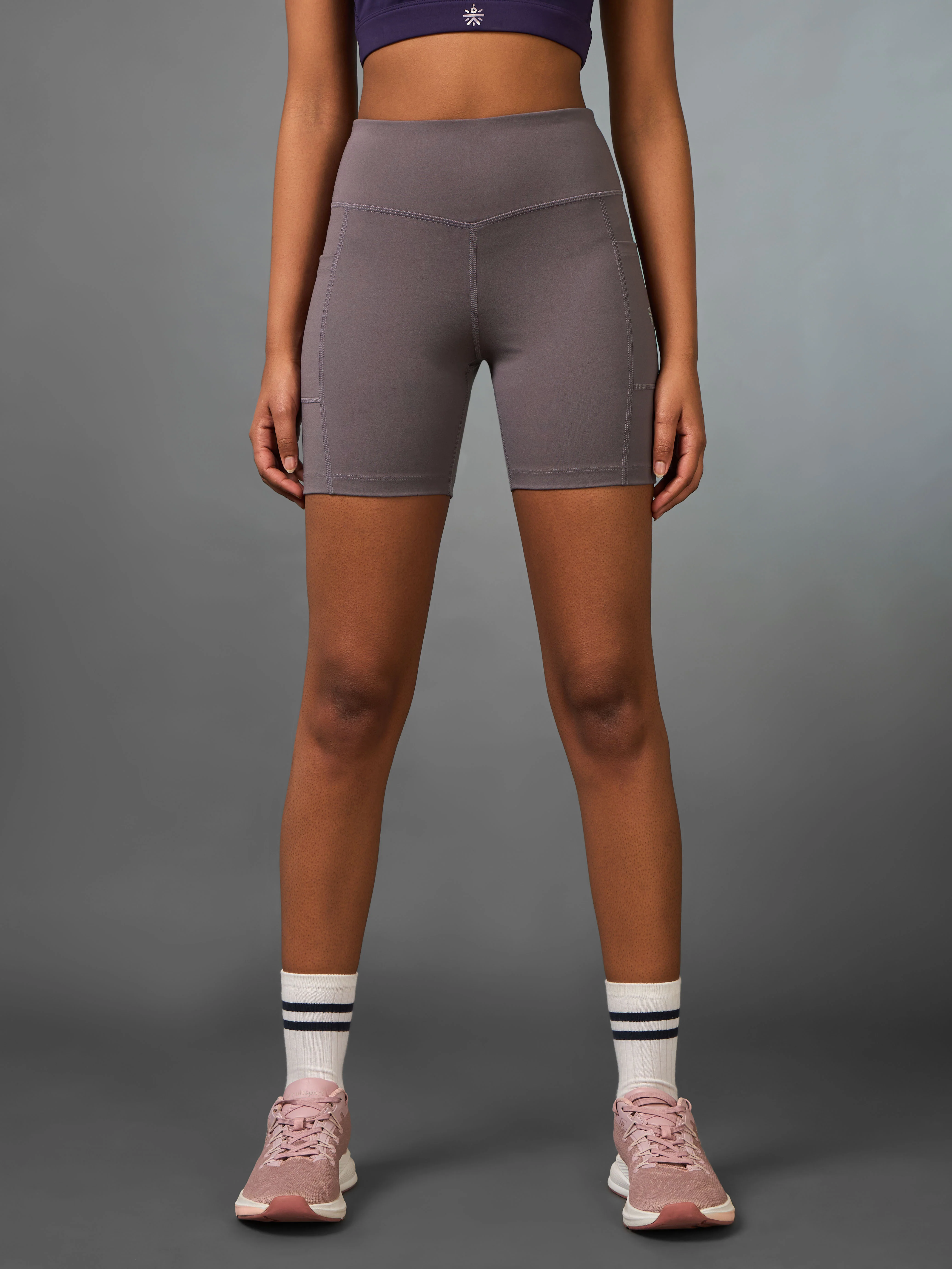 Women's Mauve Multi Sports Cycling COMFLex Shorts - Image 4