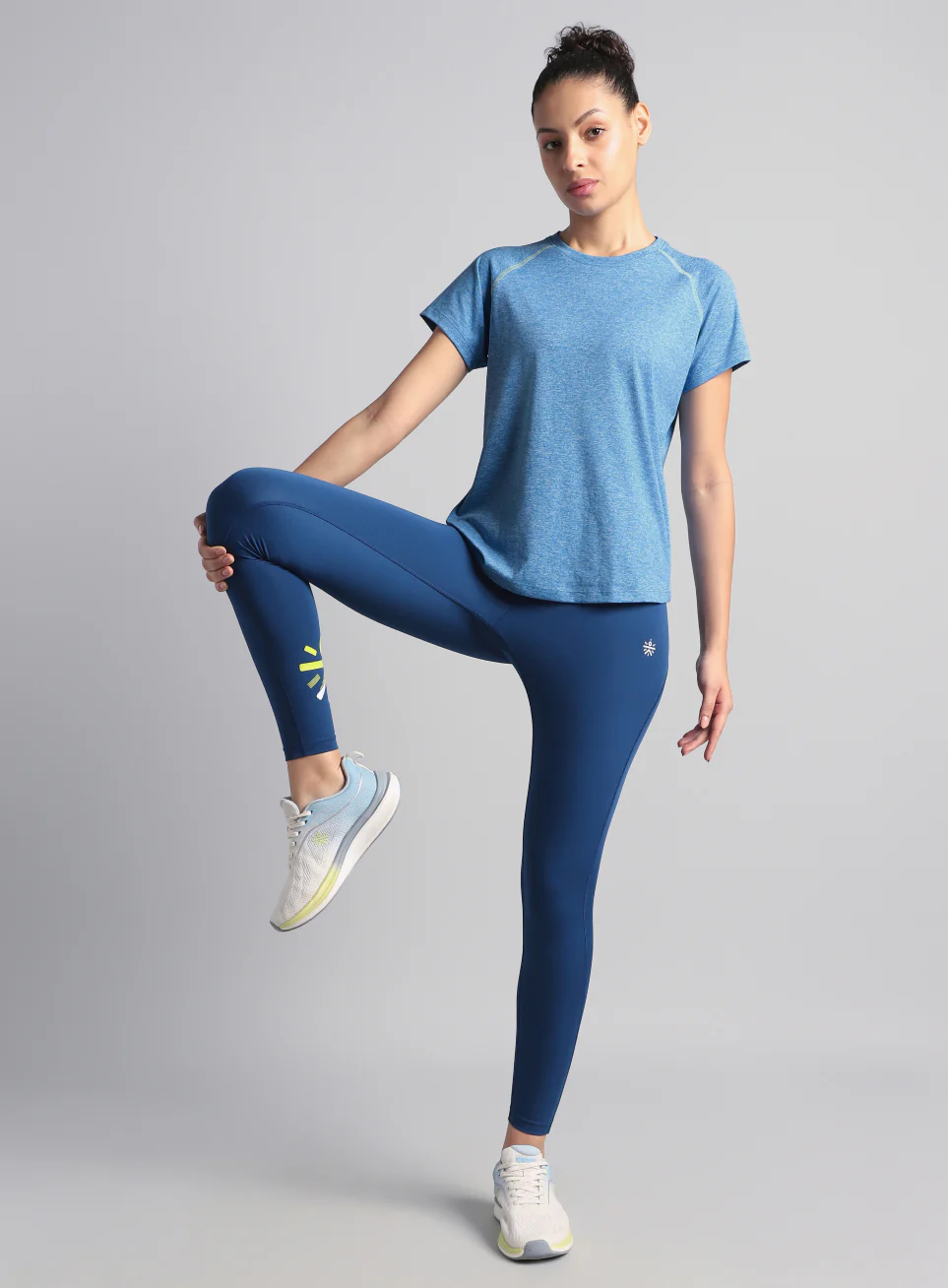 Women's Muscle Flex Blue COMFORtech T-shirt - Image 3