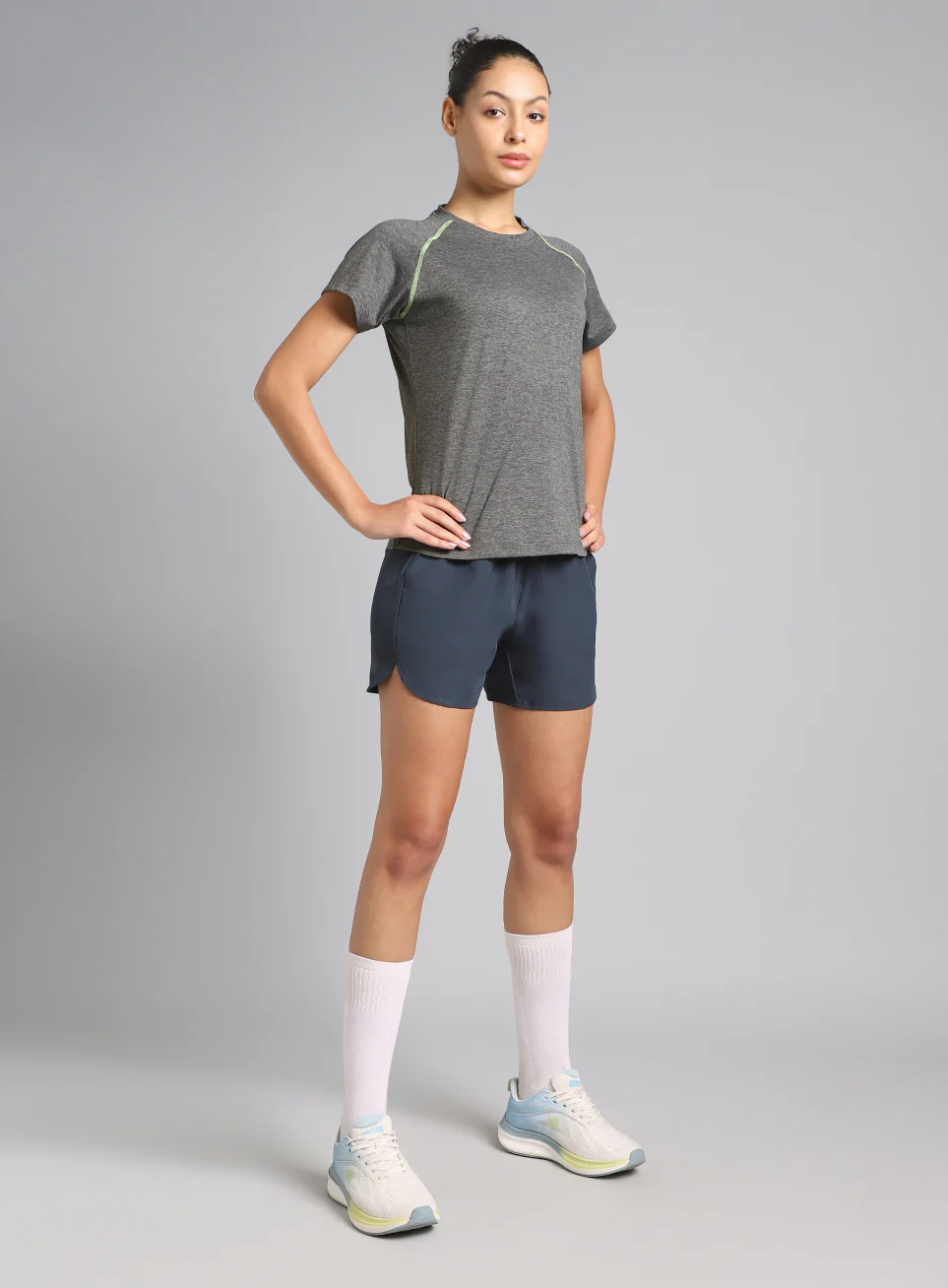 Women's Muscle Flex Dark Grey COMFORtech T-shirt - Image 3