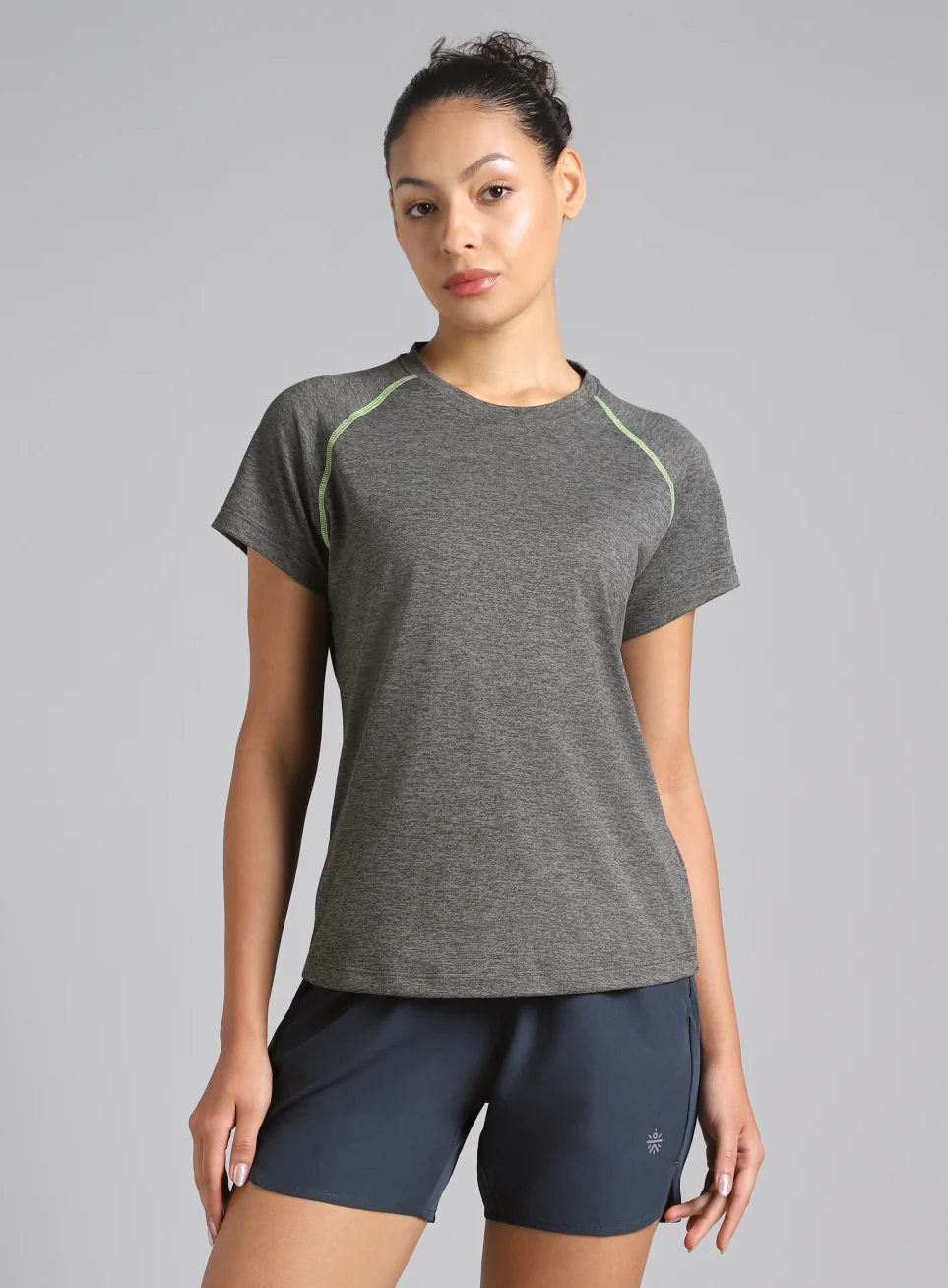 Women's Muscle Flex Dark Grey COMFORtech T-shirt - Image 4
