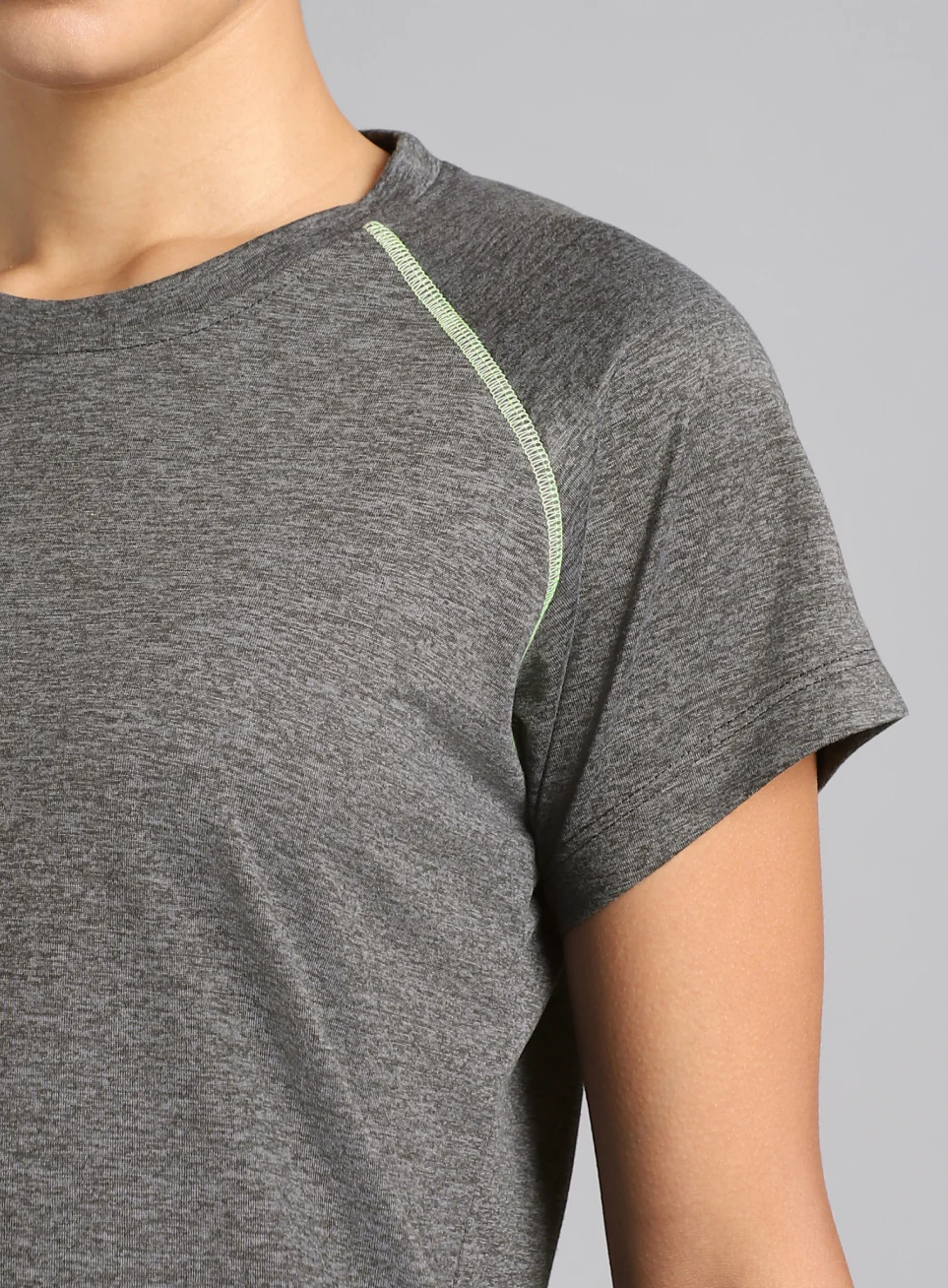 Women's Muscle Flex Dark Grey COMFORtech T-shirt - Image 7