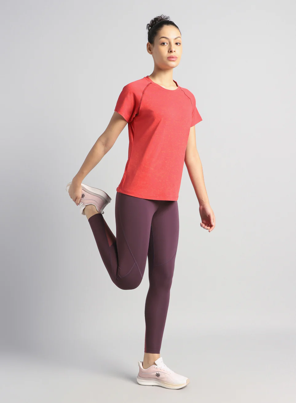 Women's Muscle Flex Pink COMFORtech T-shirt - Image 2