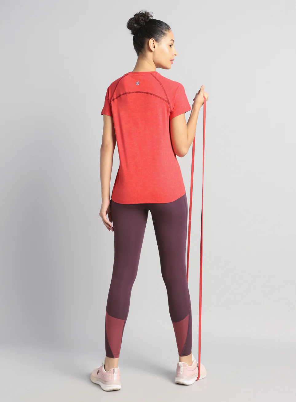 Women's Muscle Flex Pink COMFORtech T-shirt - Image 3
