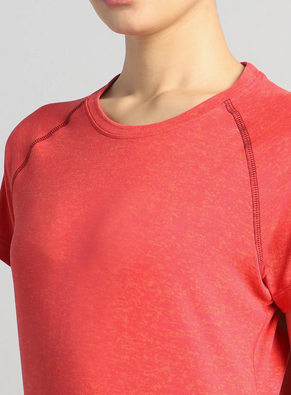 Women's Muscle Flex Pink COMFORtech T-shirt - Image 7