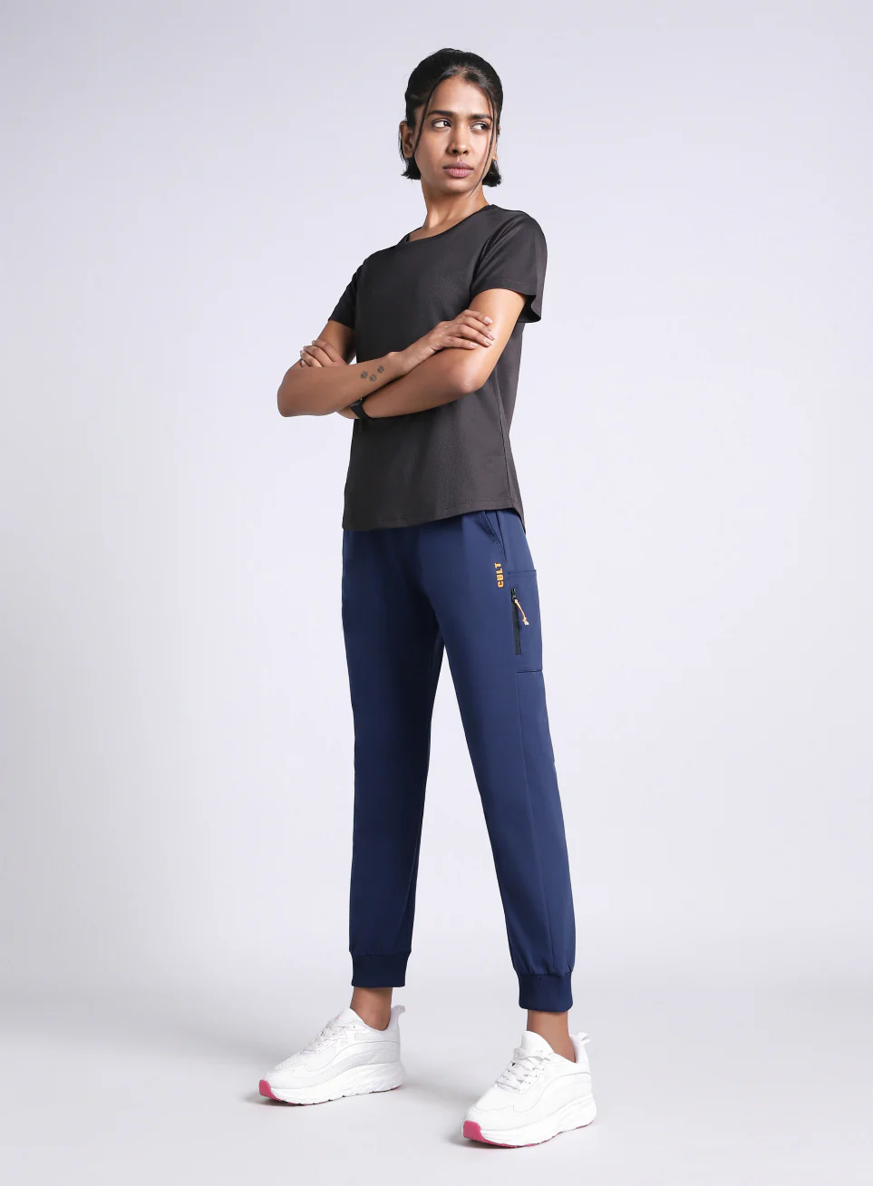 Women's Navy Airport Travel Joggers - Image 2