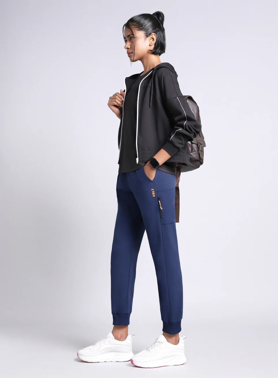 Women's Navy Airport Travel Joggers - Image 3