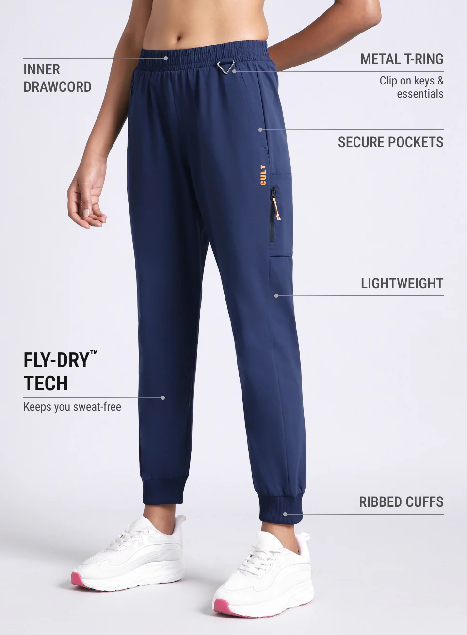 Women's Navy Airport Travel Joggers - Image 5