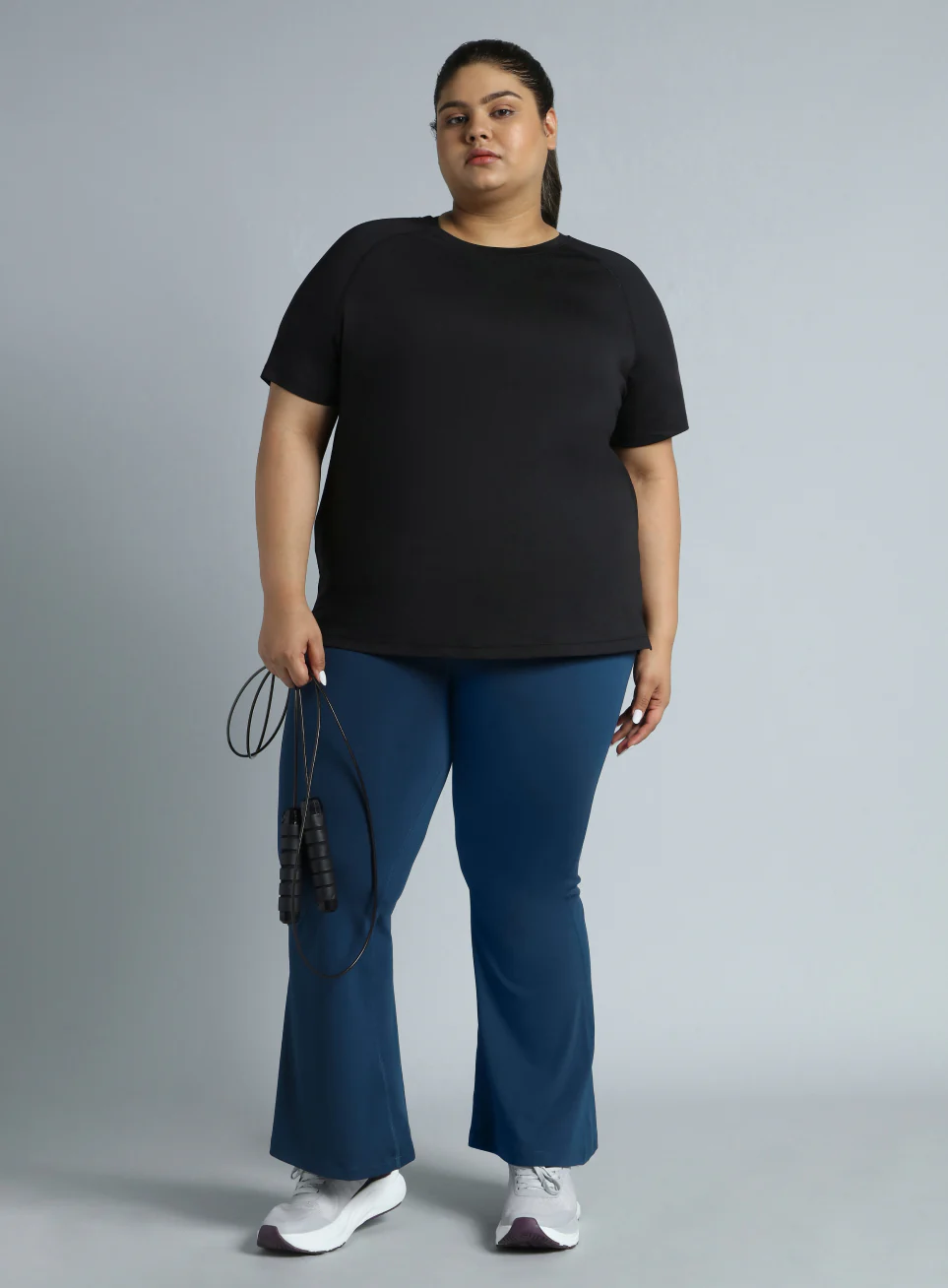 Women's Navy All Format Training Plus Size Flared Pants - Image 3