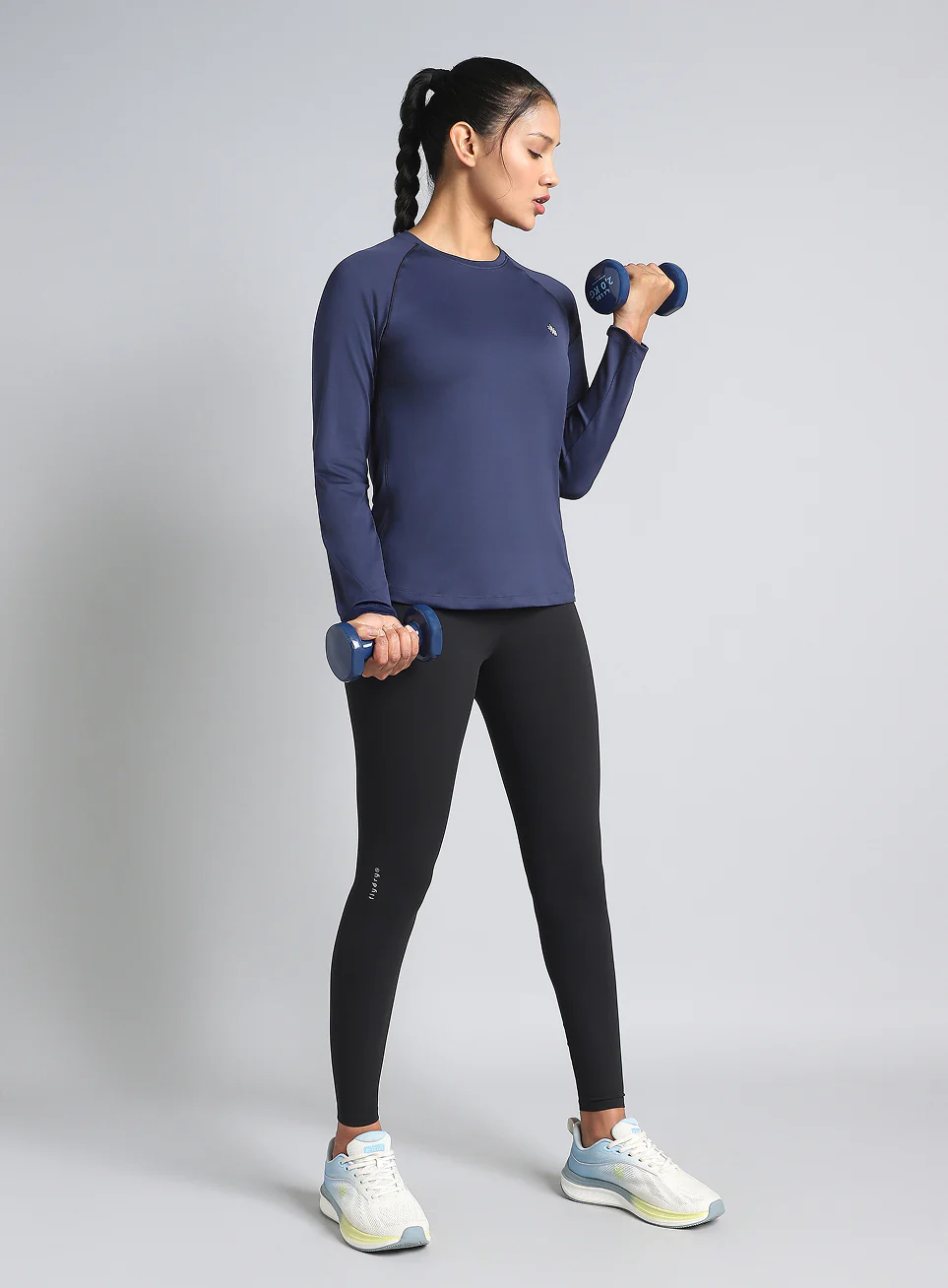 Women's Navy Build Up Performance Recycled Poly T-shirt - Image 2