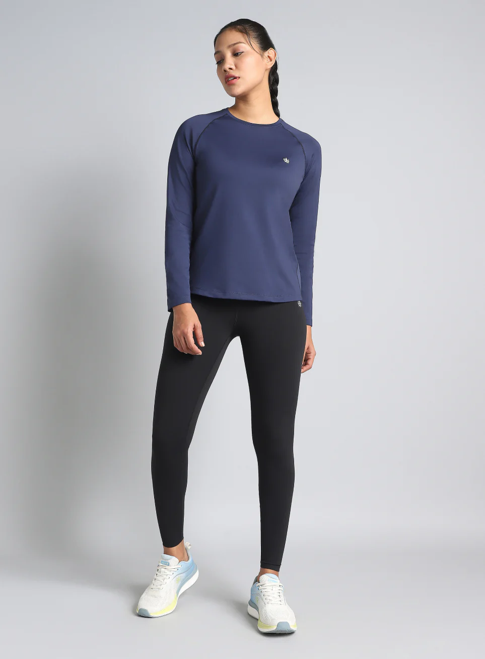 Women's Navy Build Up Performance Recycled Poly T-shirt - Image 3