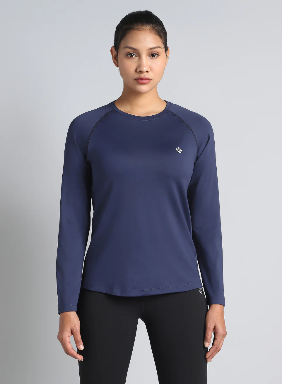 Women's Navy Build Up Performance Recycled Poly T-shirt - Image 4