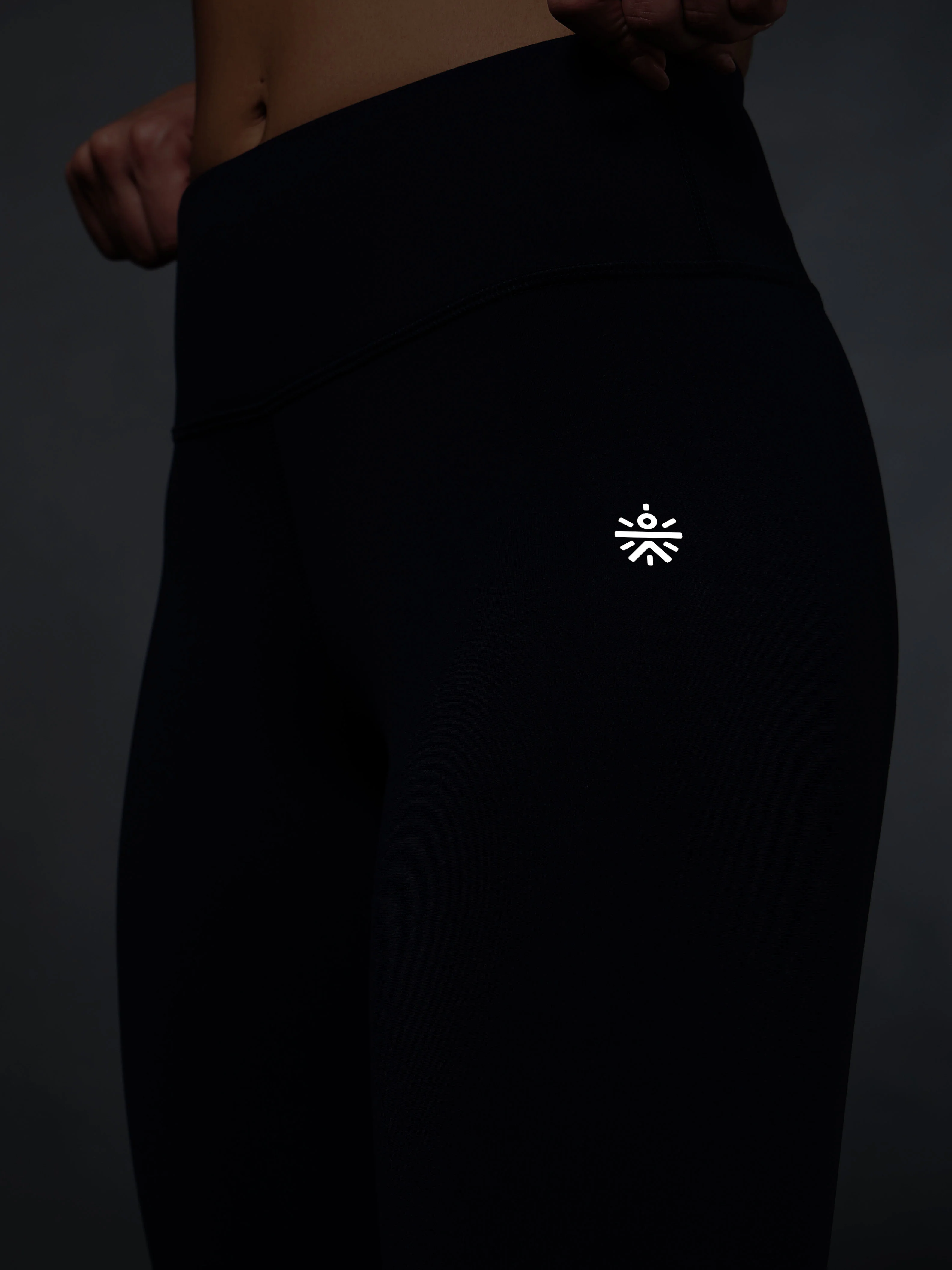 Women's Navy Cropped Performance COMFlex Tights - Image 8