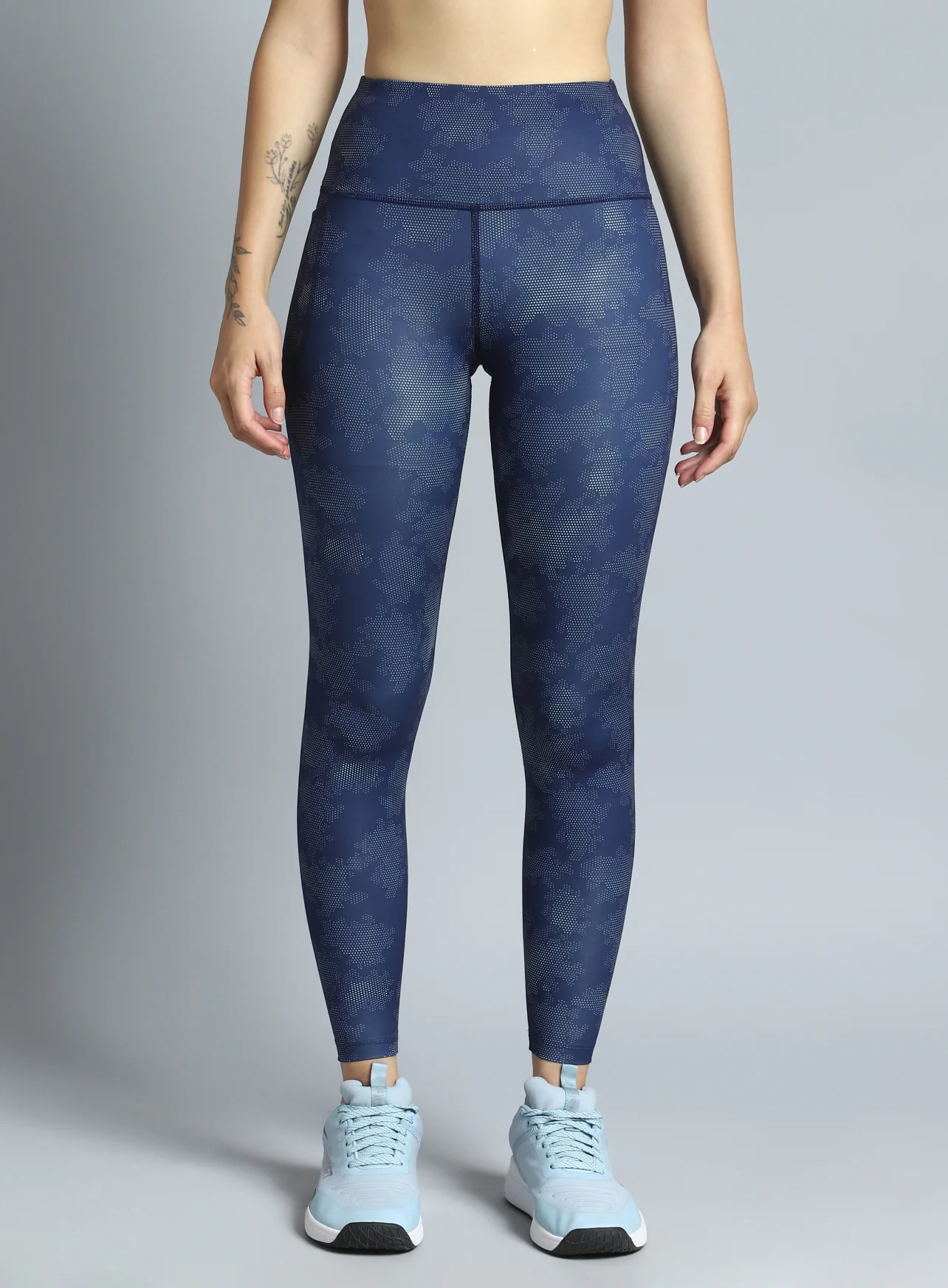 Women's Navy Dance Flow AOP COMFlex Tights - Image 11