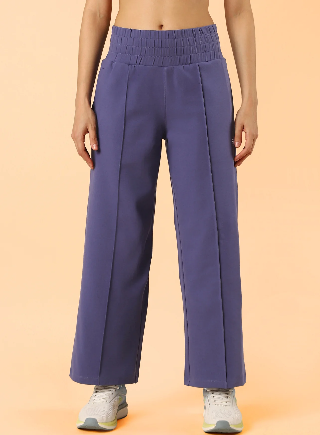 Women's Navy Flex Premium Wide Leg High Waist Pants - Image 4
