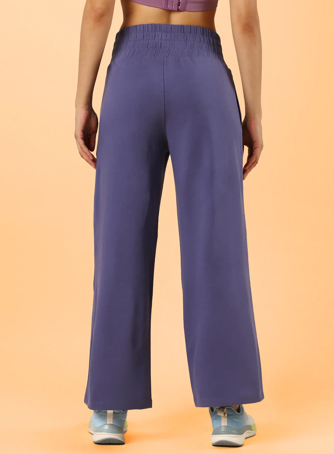 Women's Navy Flex Premium Wide Leg High Waist Pants - Image 6