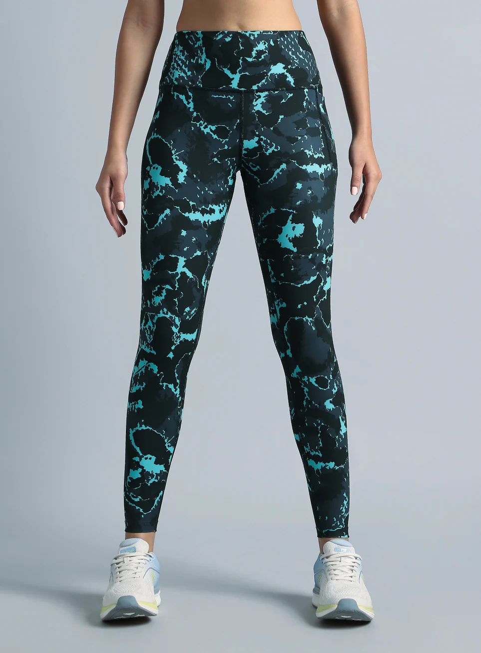 Women's Navy Pacer AOP Comflex Tights - Image 4