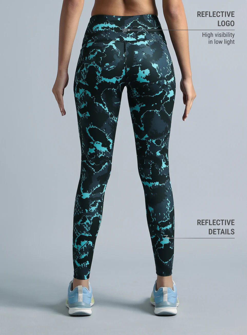 Women's Navy Pacer AOP Comflex Tights - Image 6